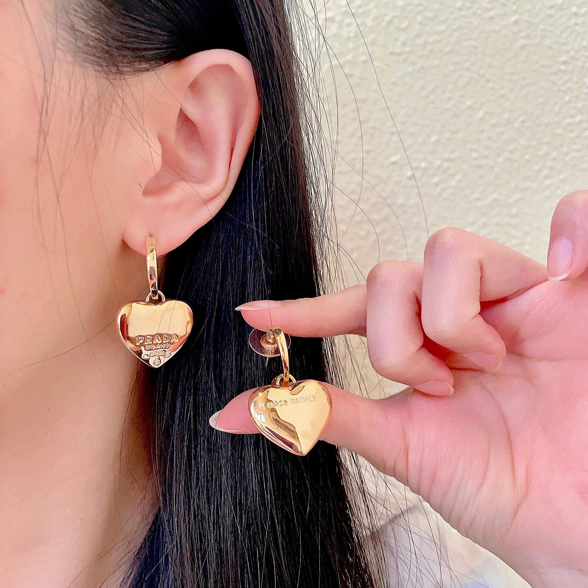 PRADA Heart Earrings