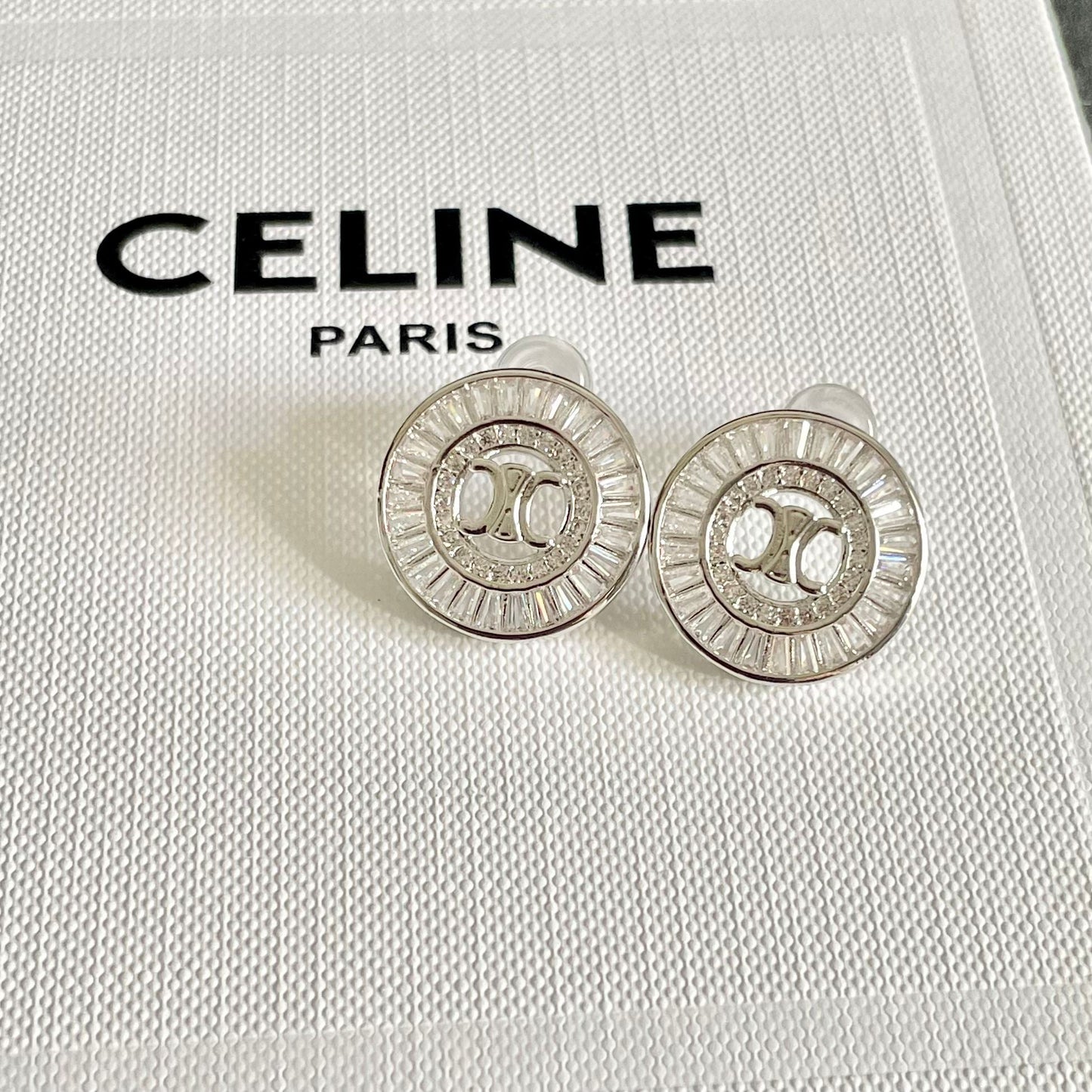 CELINE Rhinestone Earrings