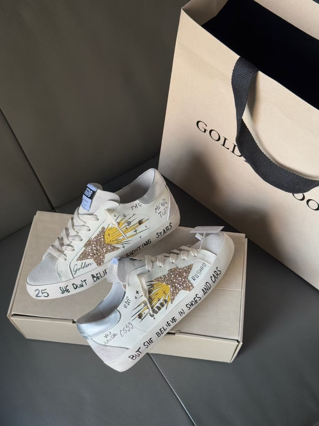 Golden Goose Vintage Distressed Sneakers #099
