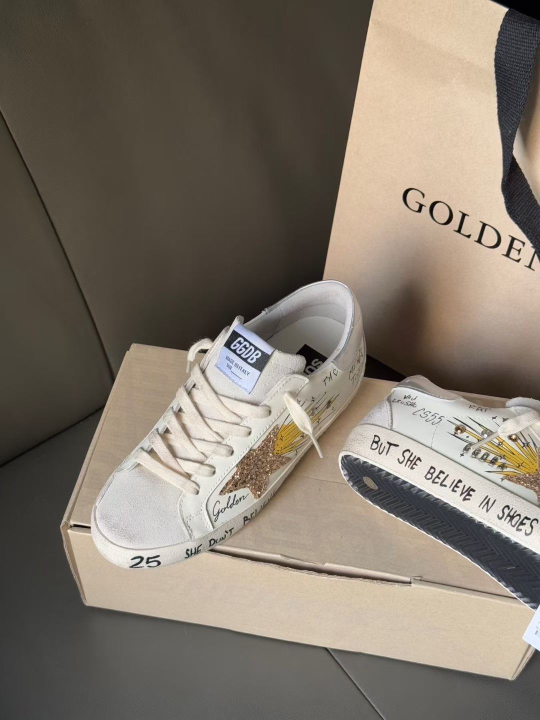 Golden Goose Vintage Distressed Sneakers #099