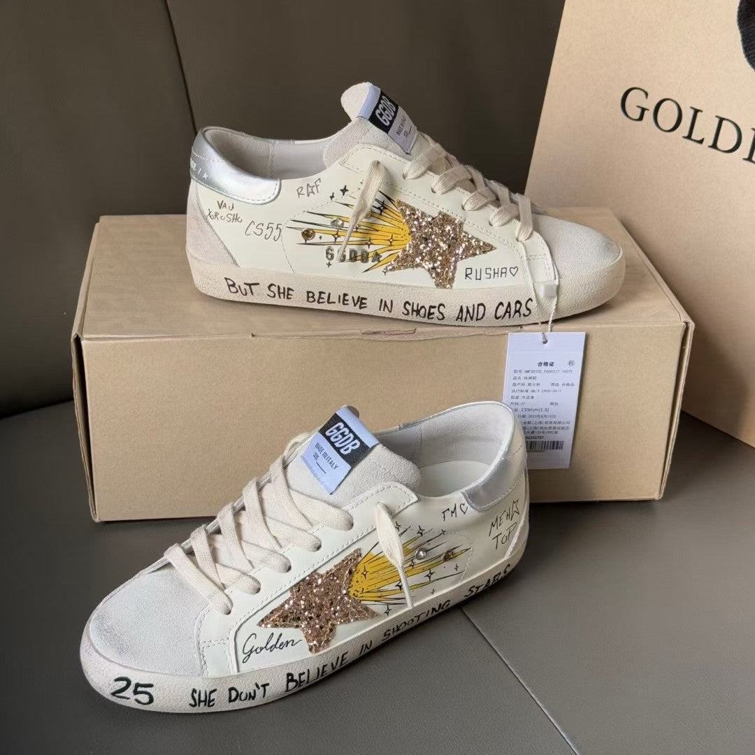 Golden Goose Vintage Distressed Sneakers #099