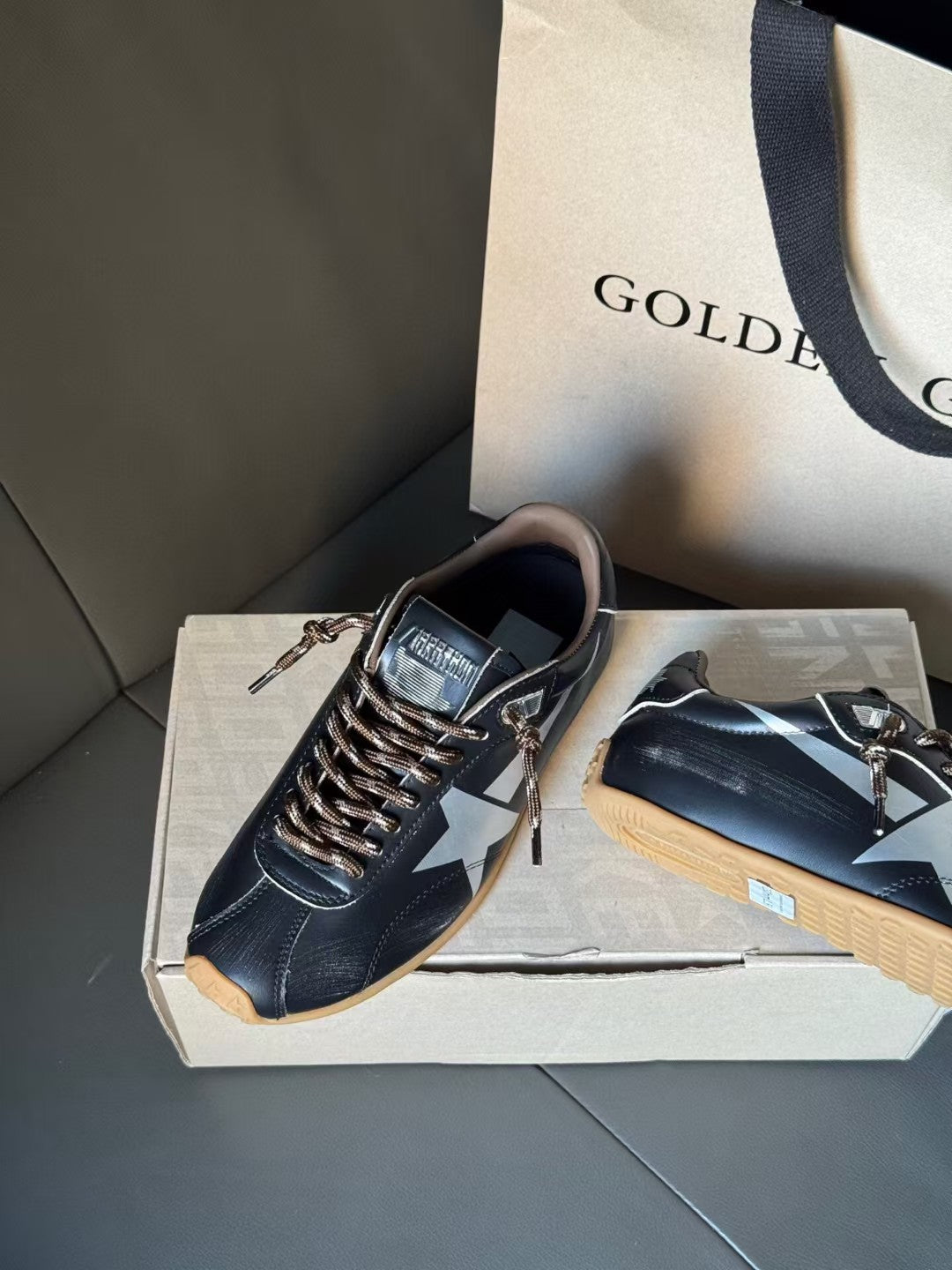 Golden Goose Vintage Distressed Sneakers #068