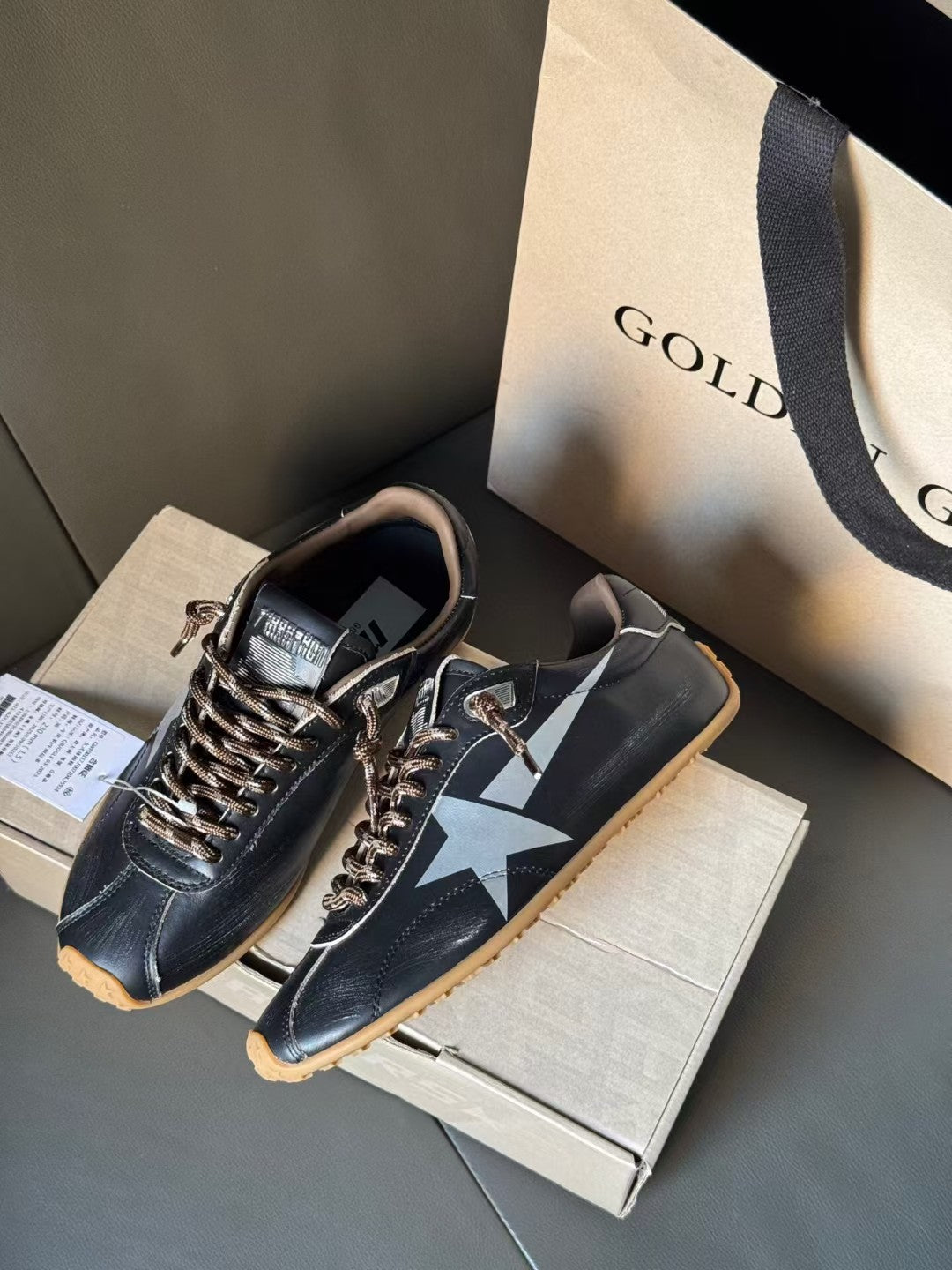 Golden Goose Vintage Distressed Sneakers #068