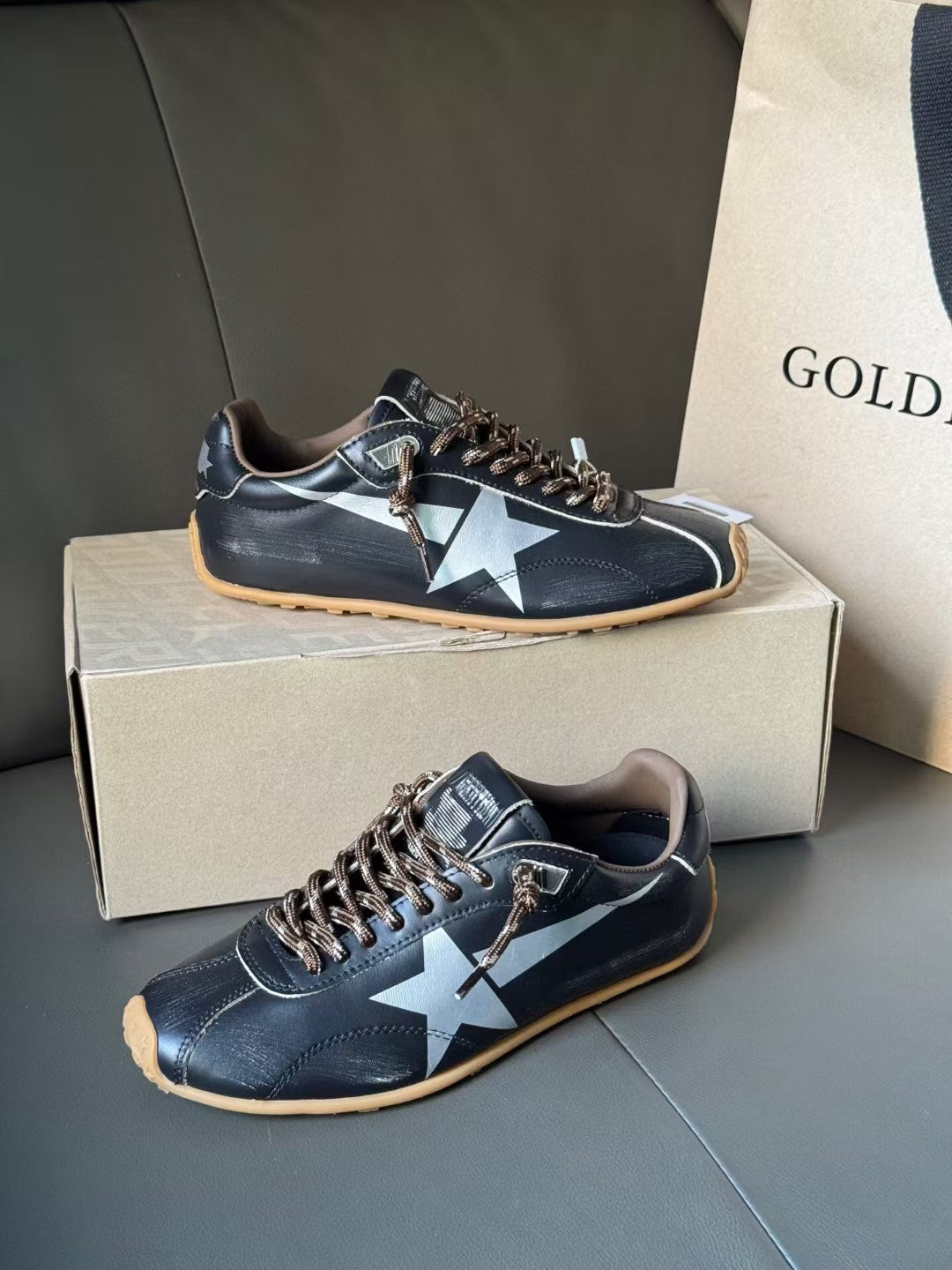 Golden Goose Vintage Distressed Sneakers #068