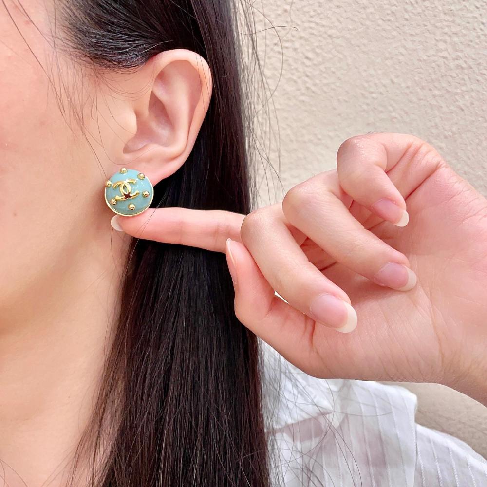 Chanel Vintage Double C Earrings