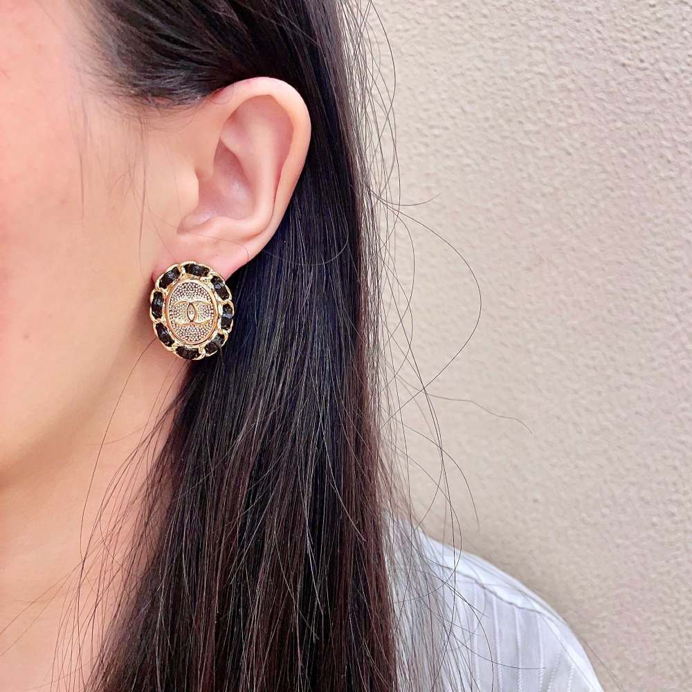 Chanel Vintage Double C Earrings
