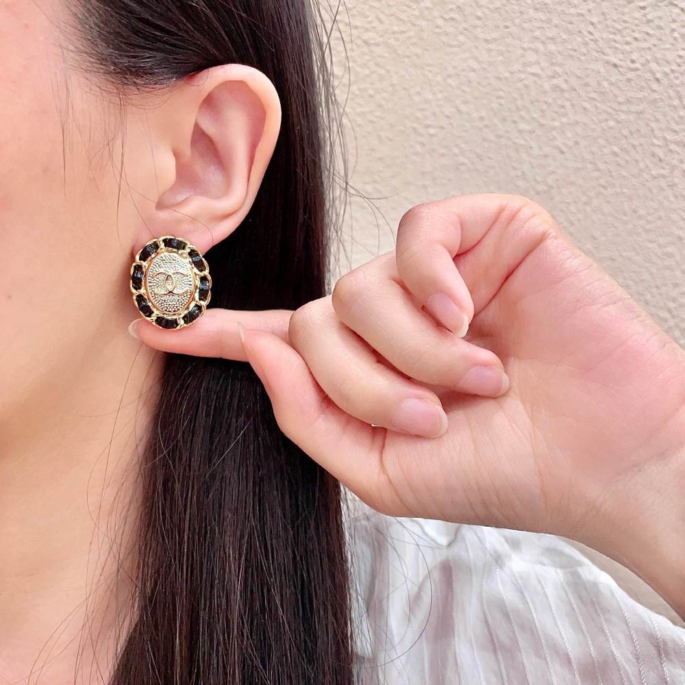 Chanel Vintage Double C Earrings