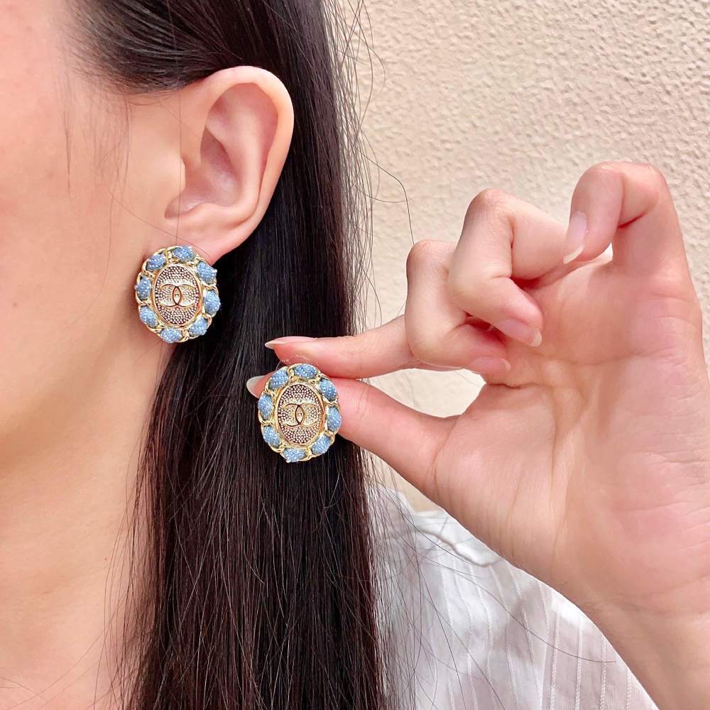 Chanel Vintage Double C Earrings
