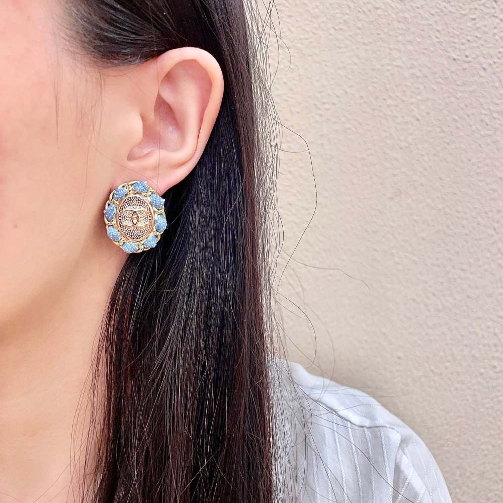 Chanel Vintage Double C Earrings