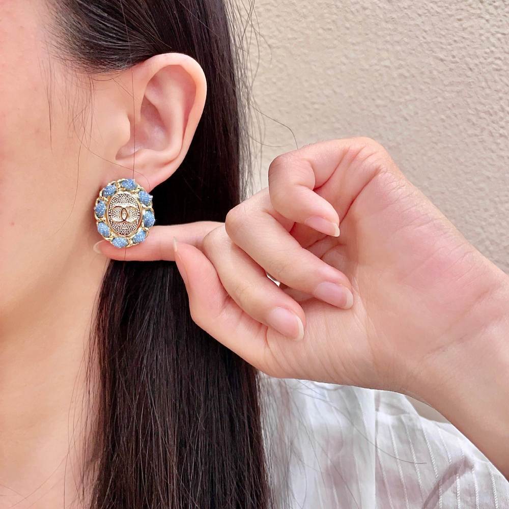 Chanel Vintage Double C Earrings