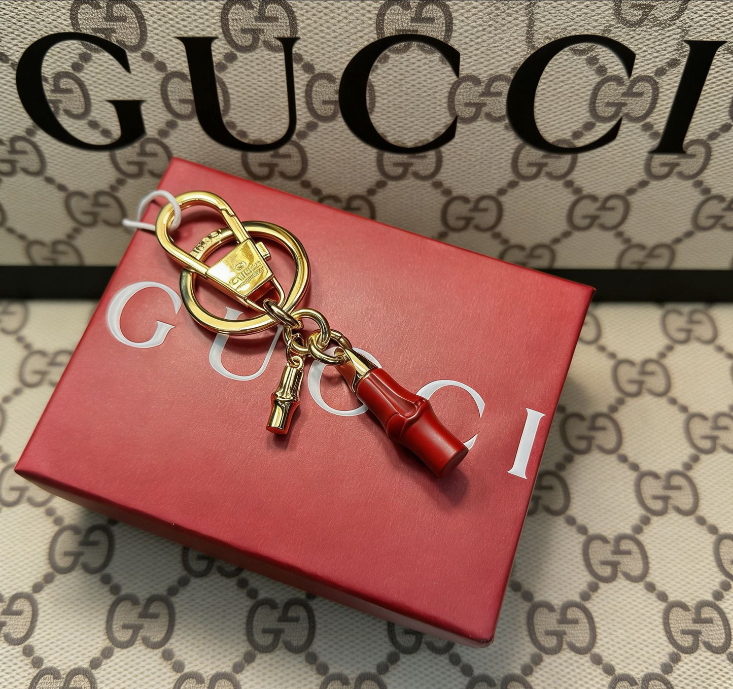 Gucci Bamboo-style 🎍 keychain