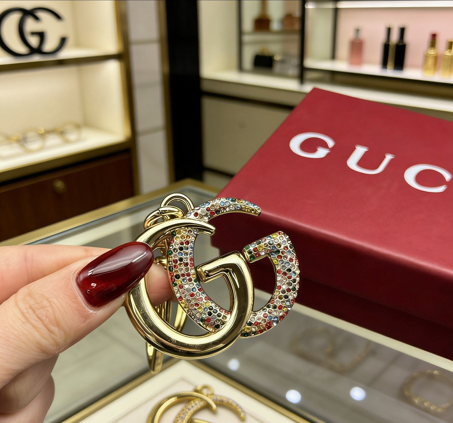 Gucci Crystal Keychain