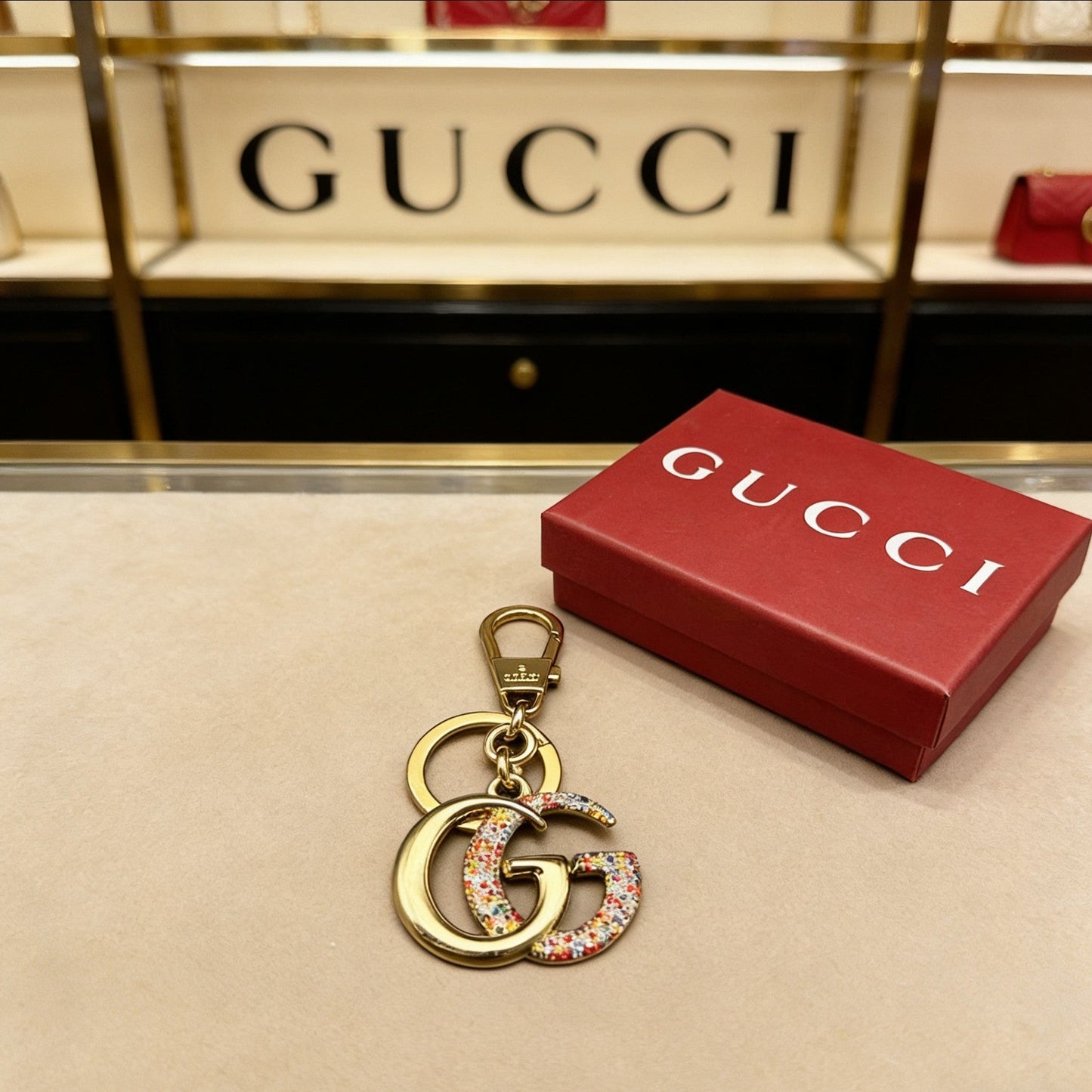 Gucci Crystal Keychain