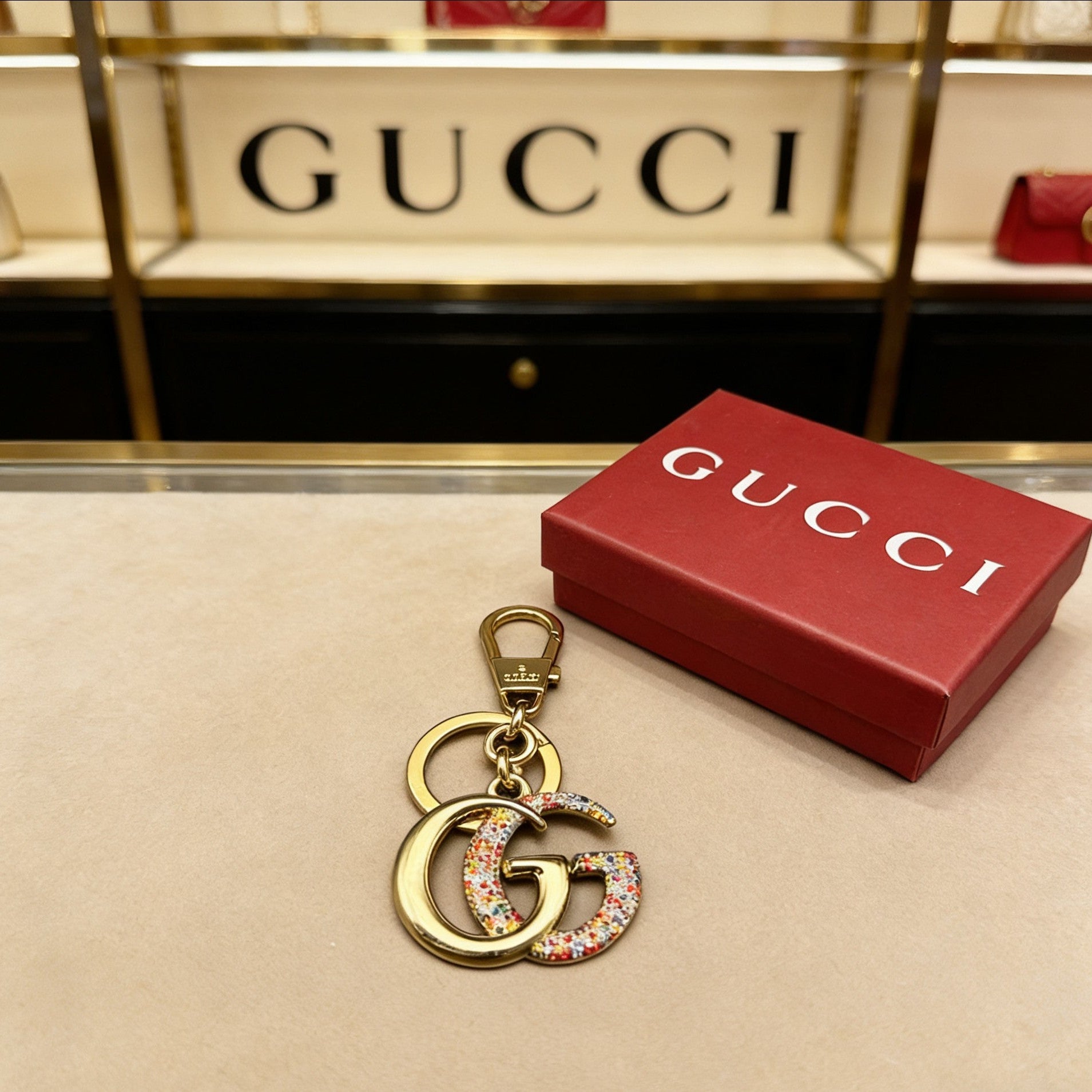 Gucci Crystal Keychain