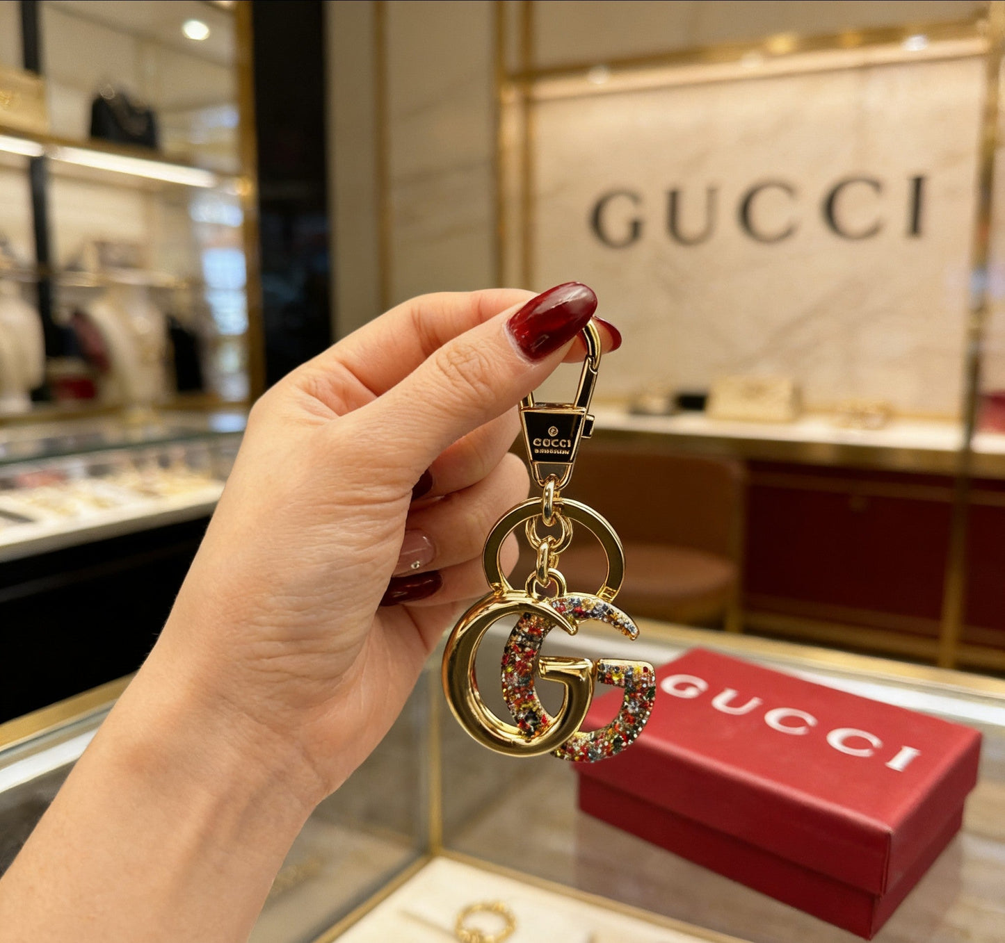 Gucci Crystal Keychain