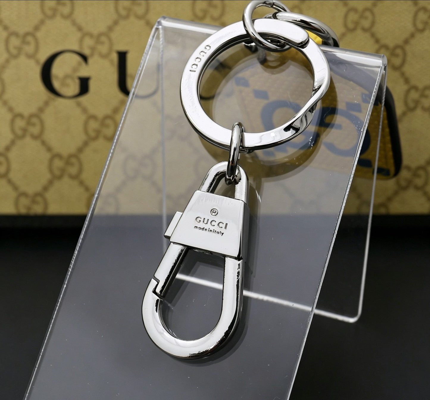 Gucci Leather Vintage Keychain