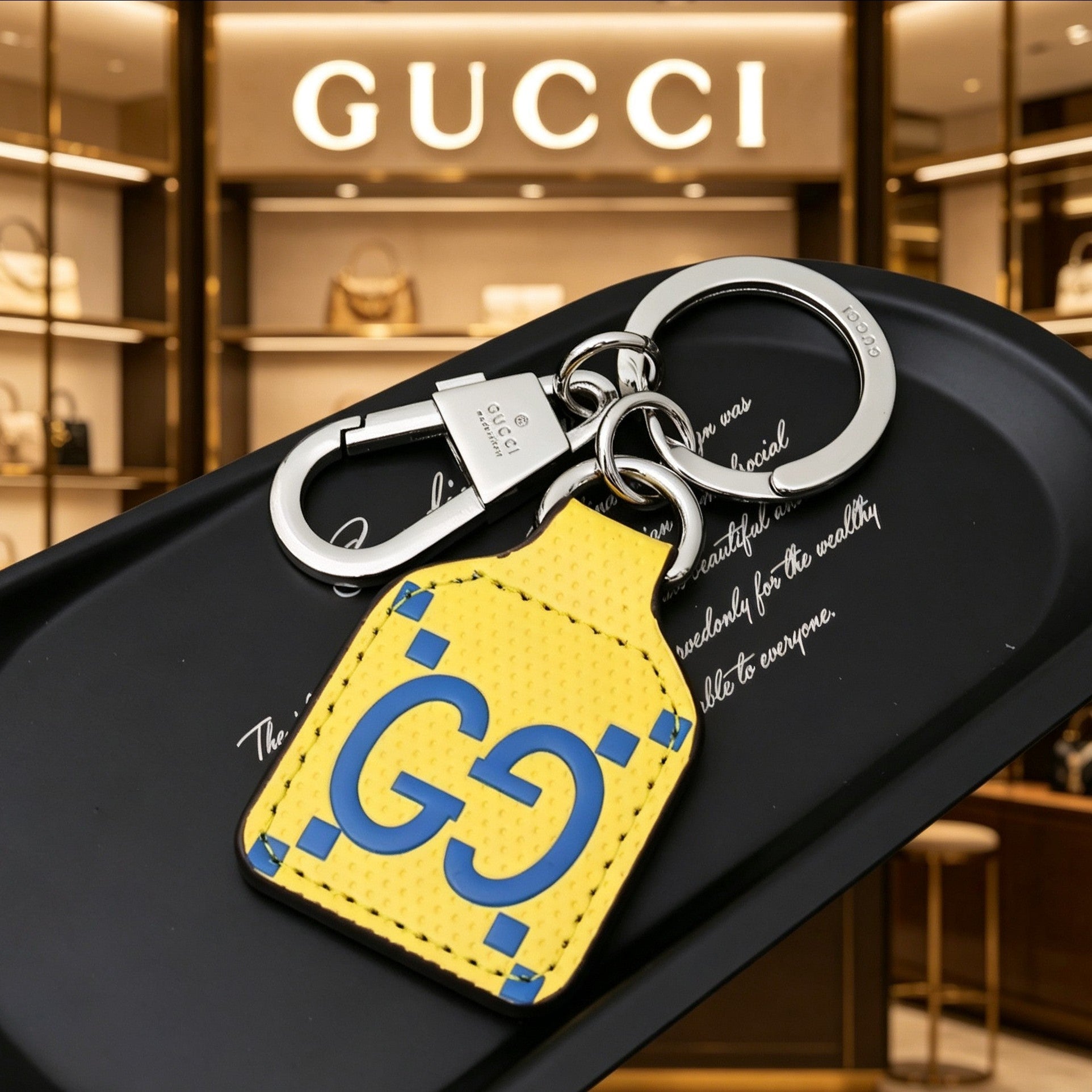 Gucci Leather Vintage Keychain