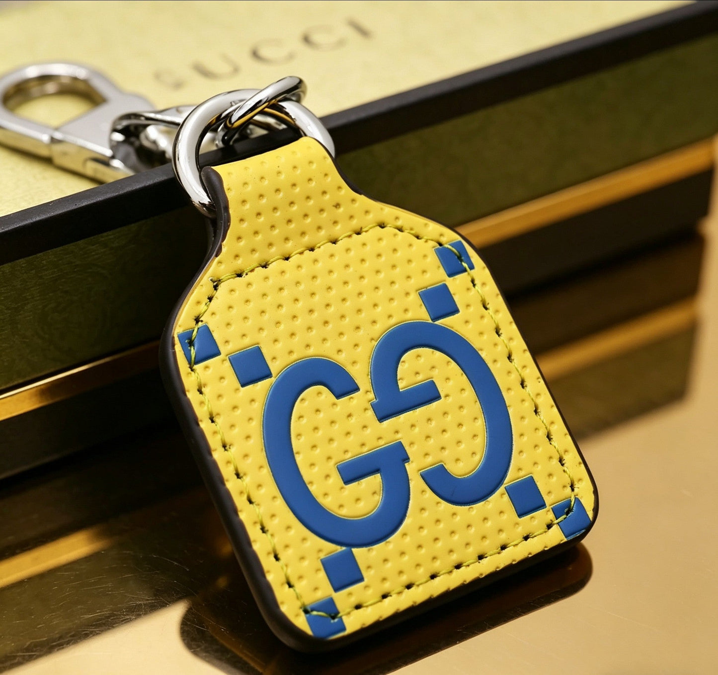 Gucci Leather Vintage Keychain