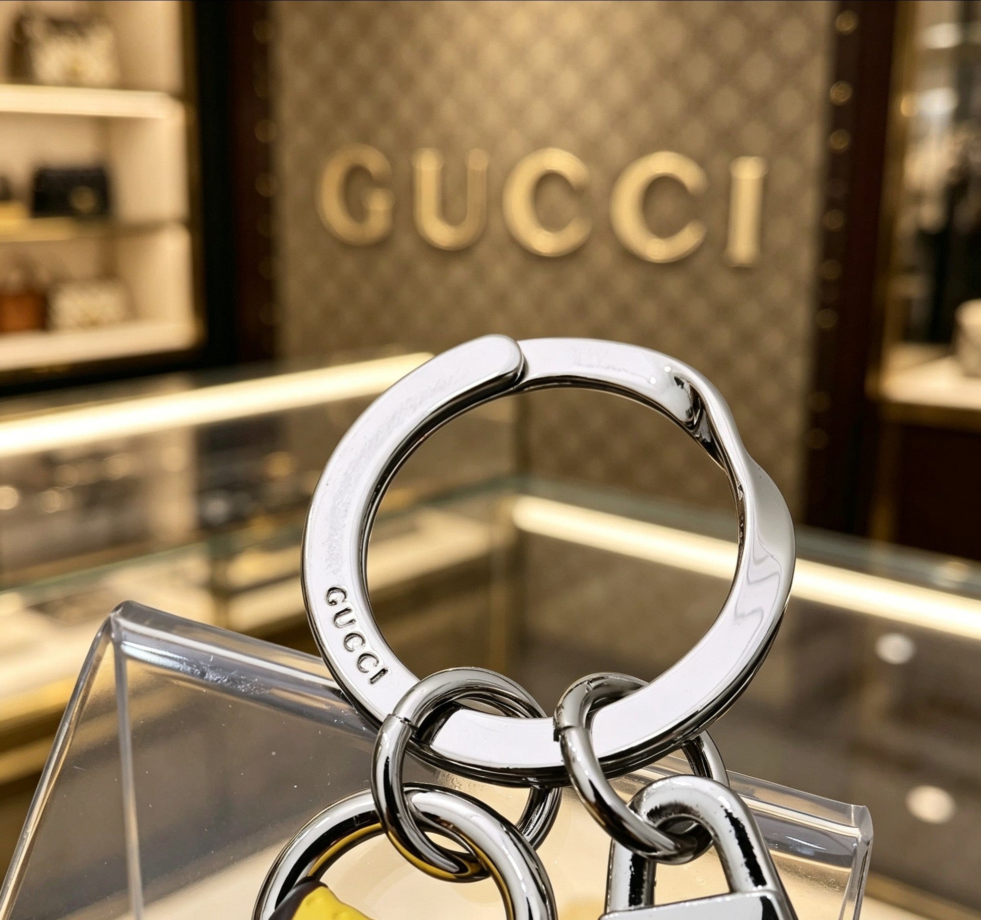 Gucci Leather Vintage Keychain
