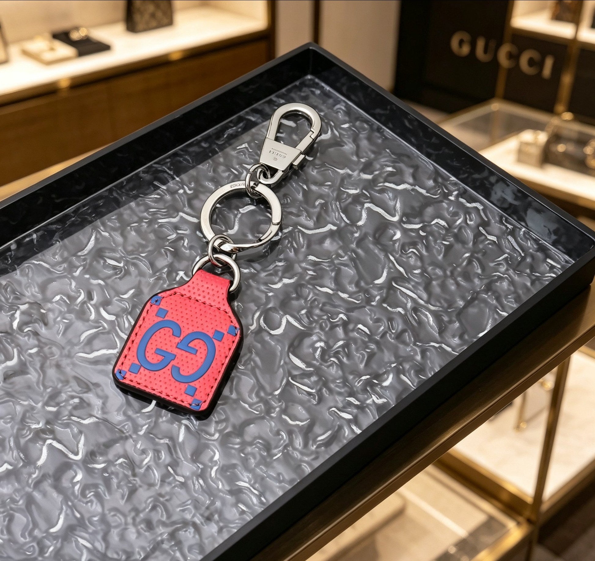 Gucci Leather Vintage Keychain
