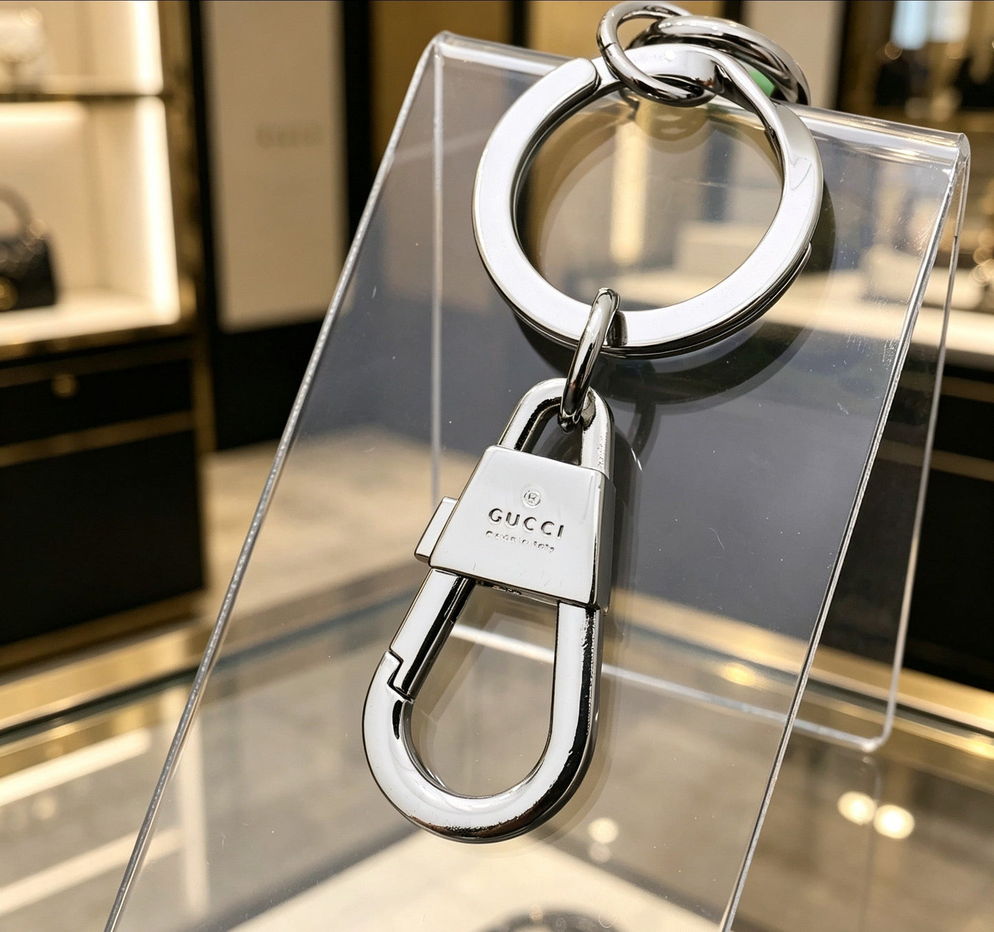 Gucci Leather Vintage Keychain