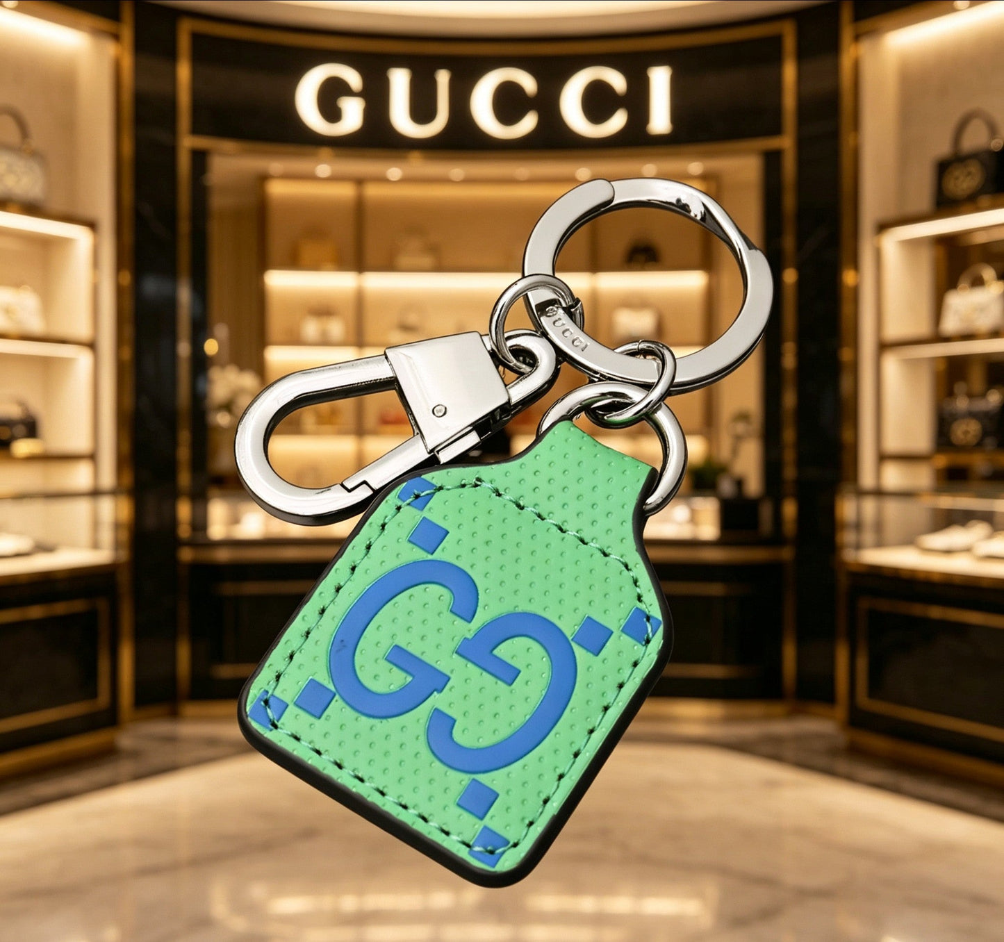 Gucci Leather Vintage Keychain