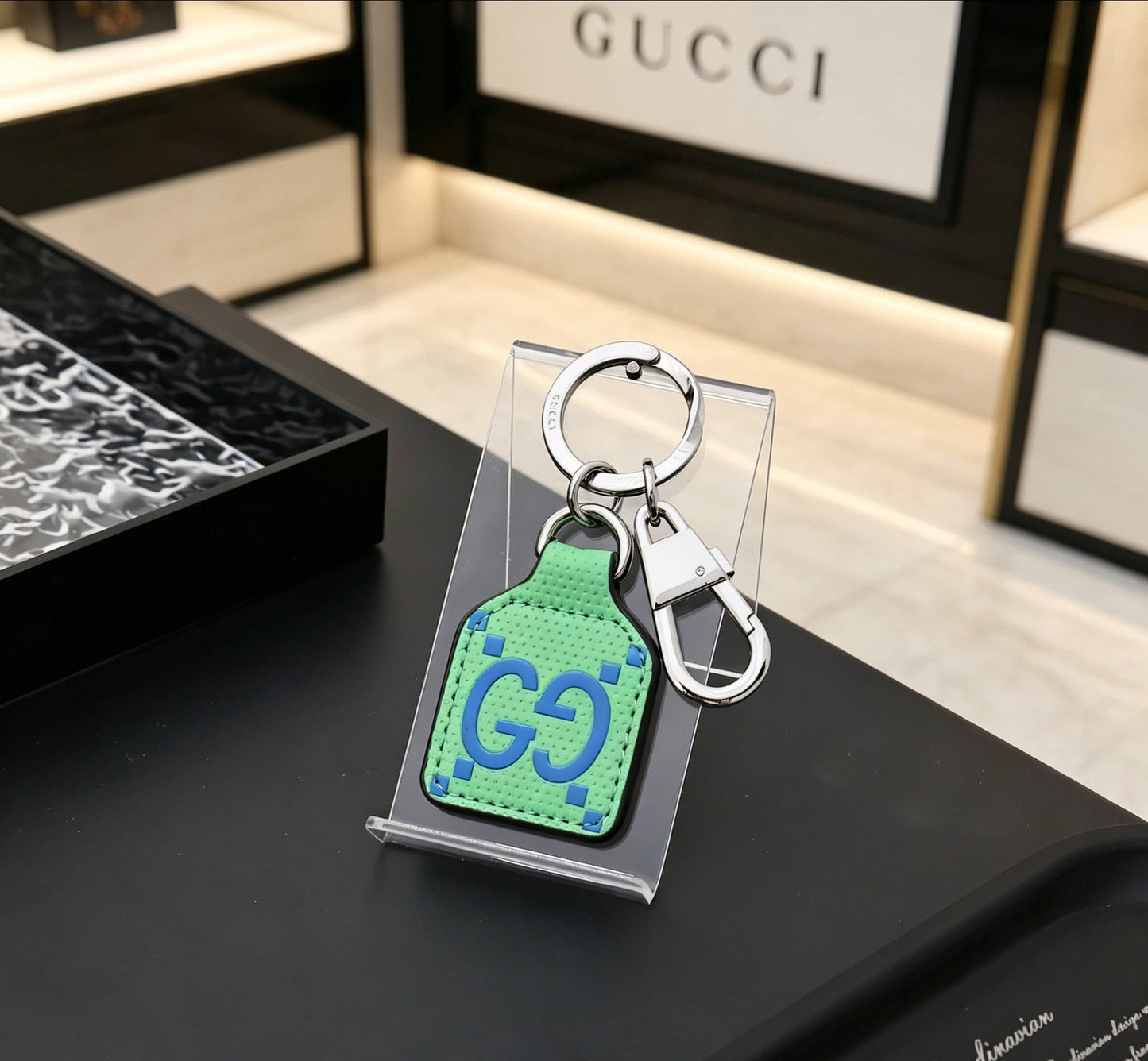 Gucci Leather Vintage Keychain