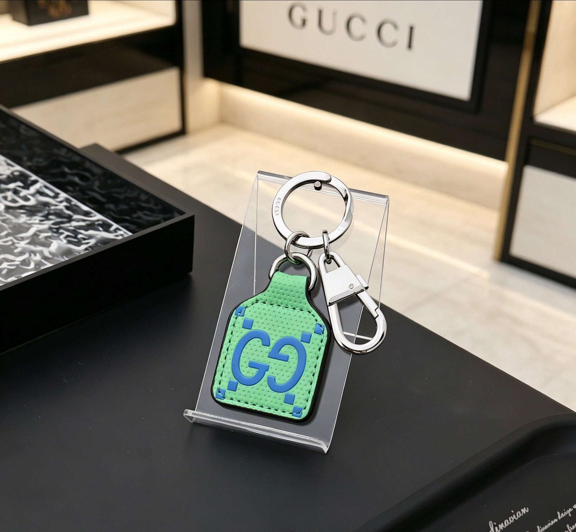 Gucci Leather Vintage Keychain