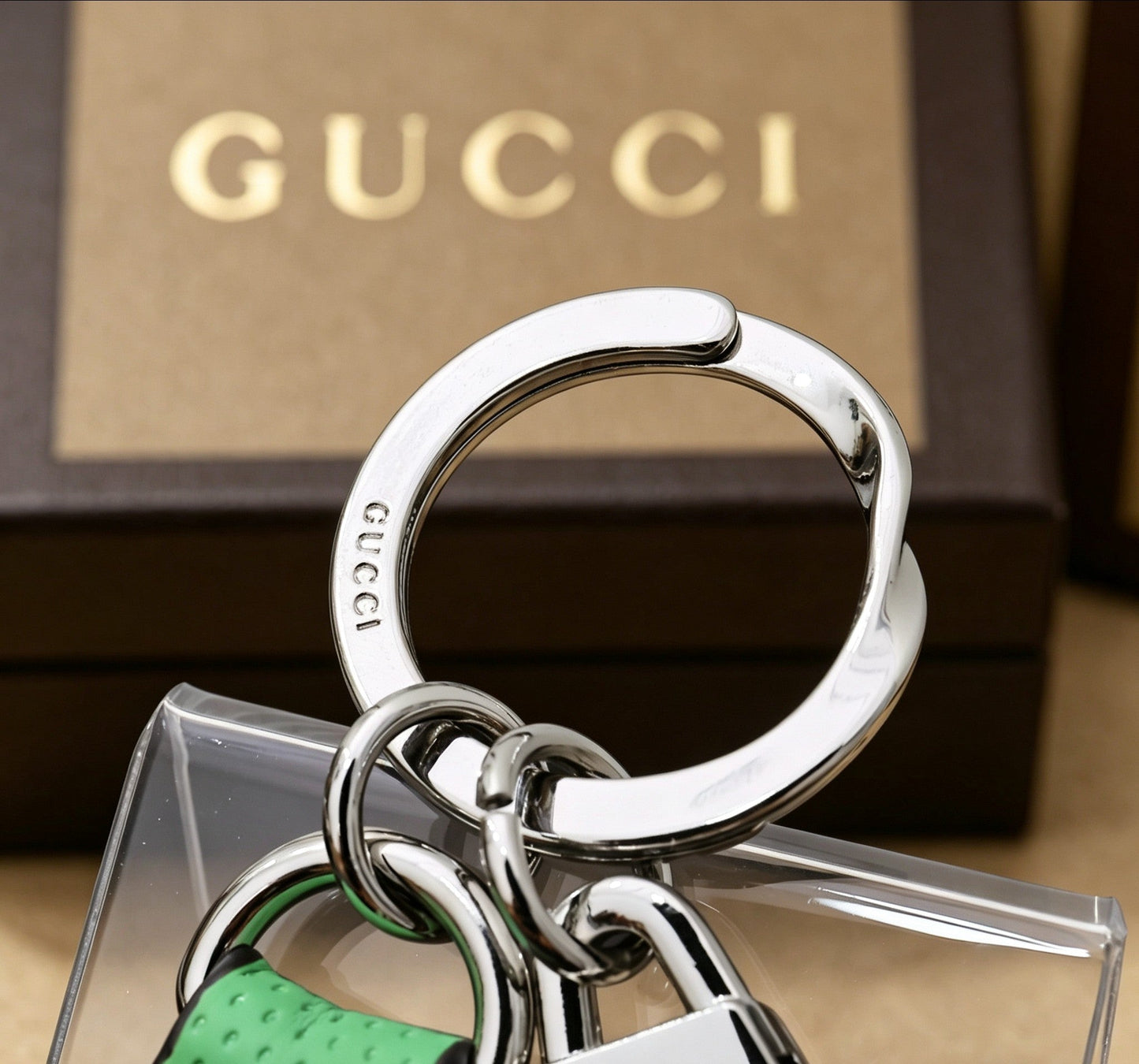 Gucci Leather Vintage Keychain