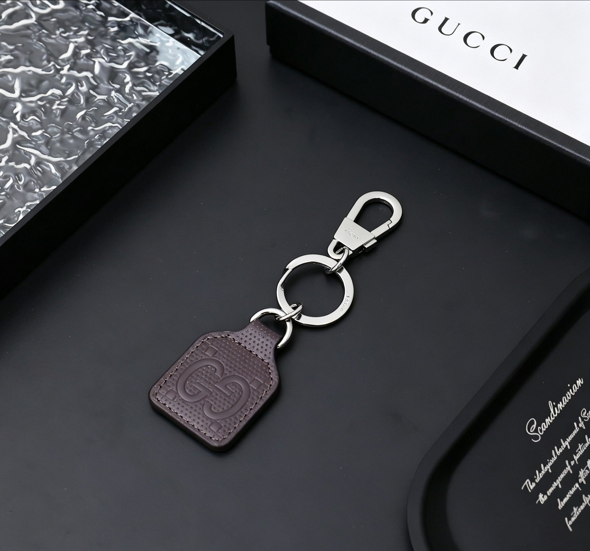 Gucci Leather Vintage Keychain