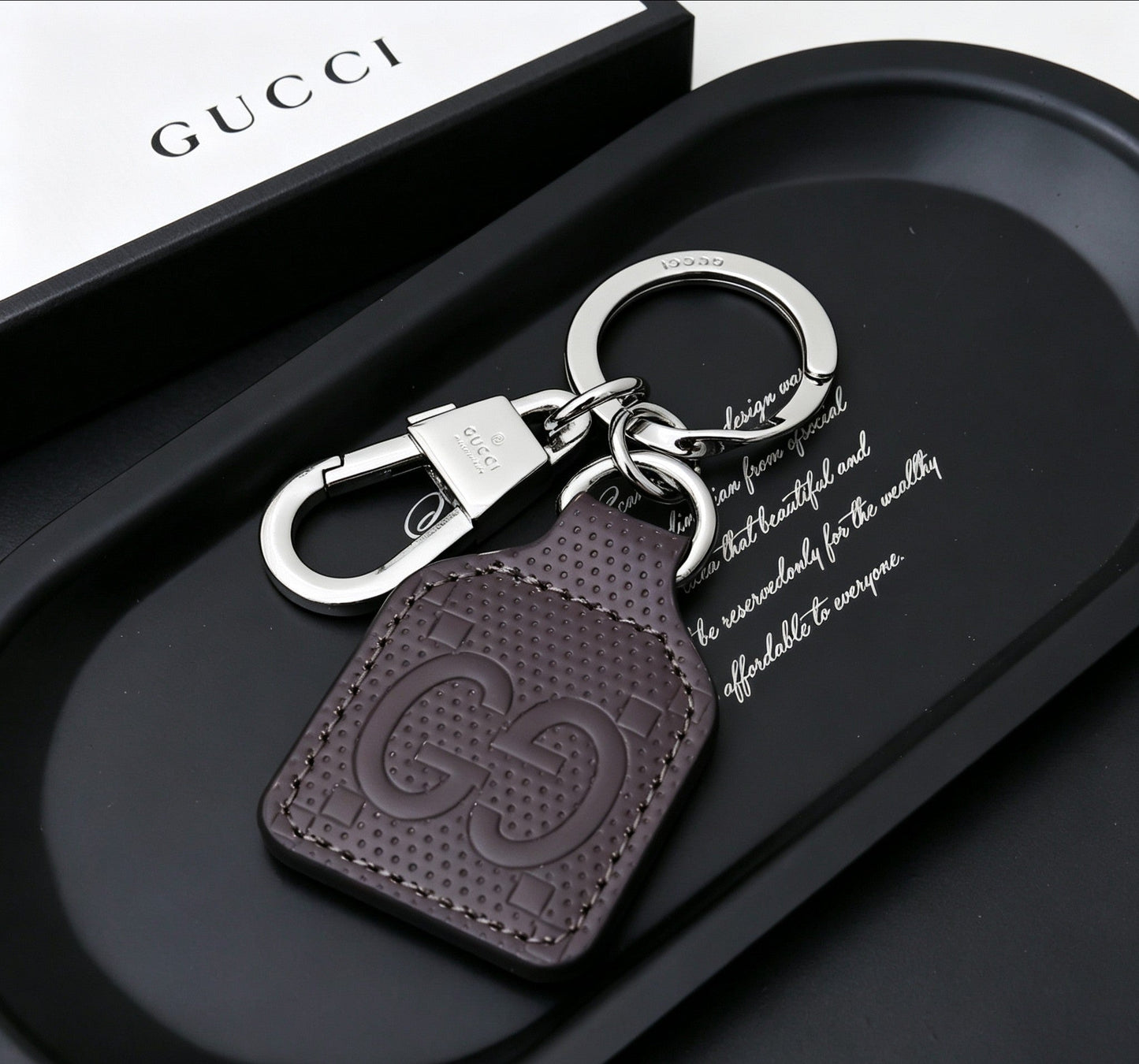 Gucci Leather Vintage Keychain