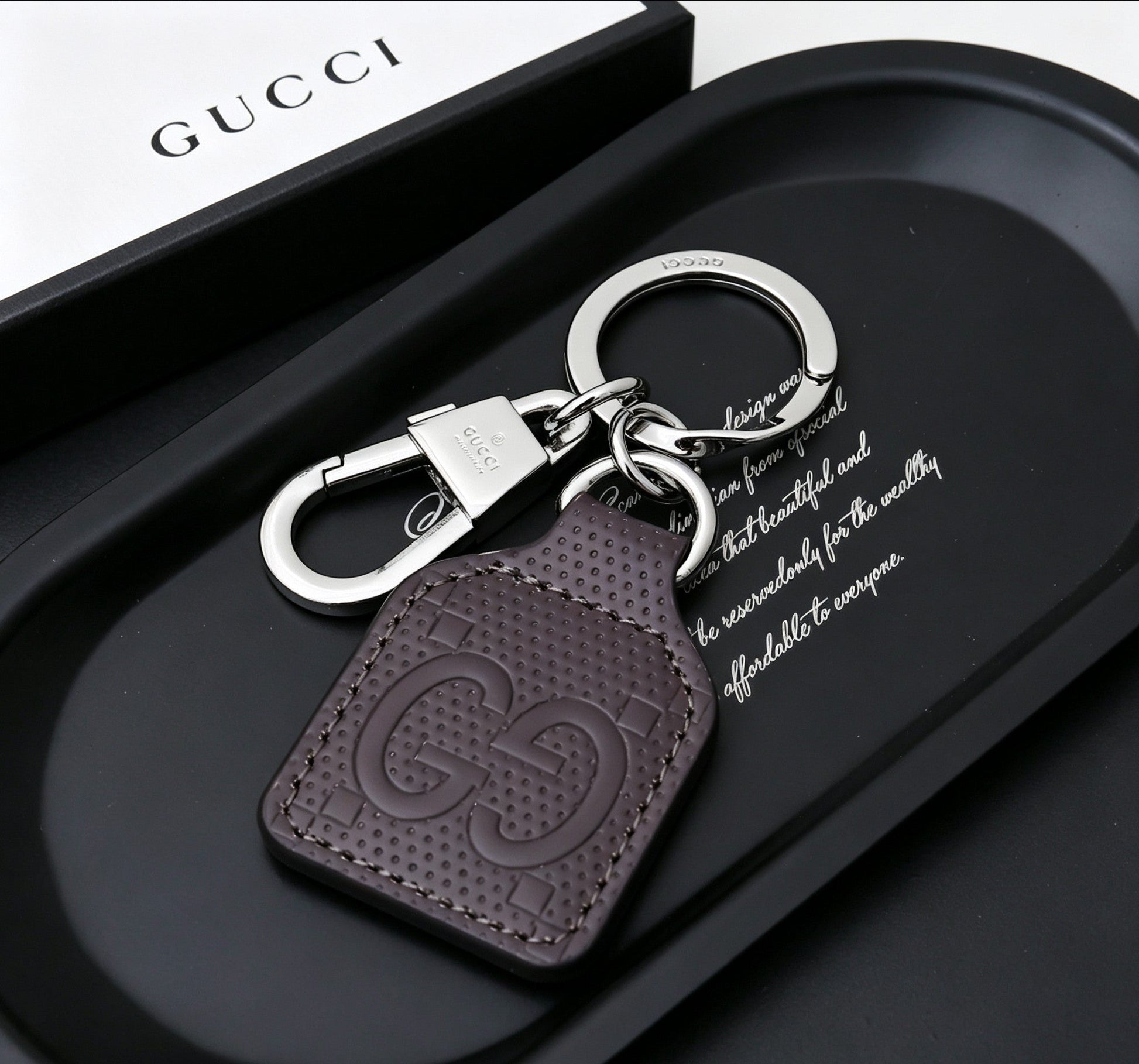 Gucci Leather Vintage Keychain