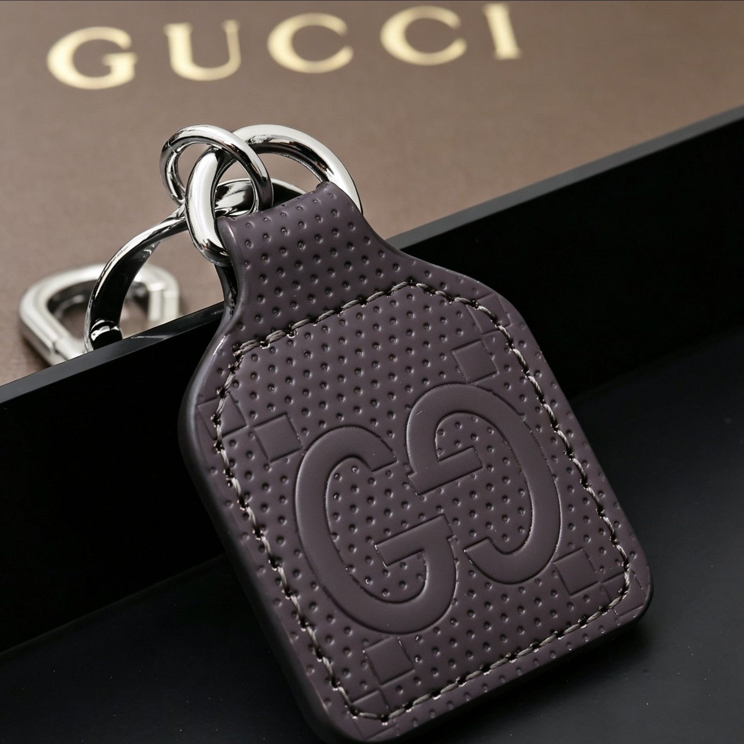 Gucci Leather Vintage Keychain