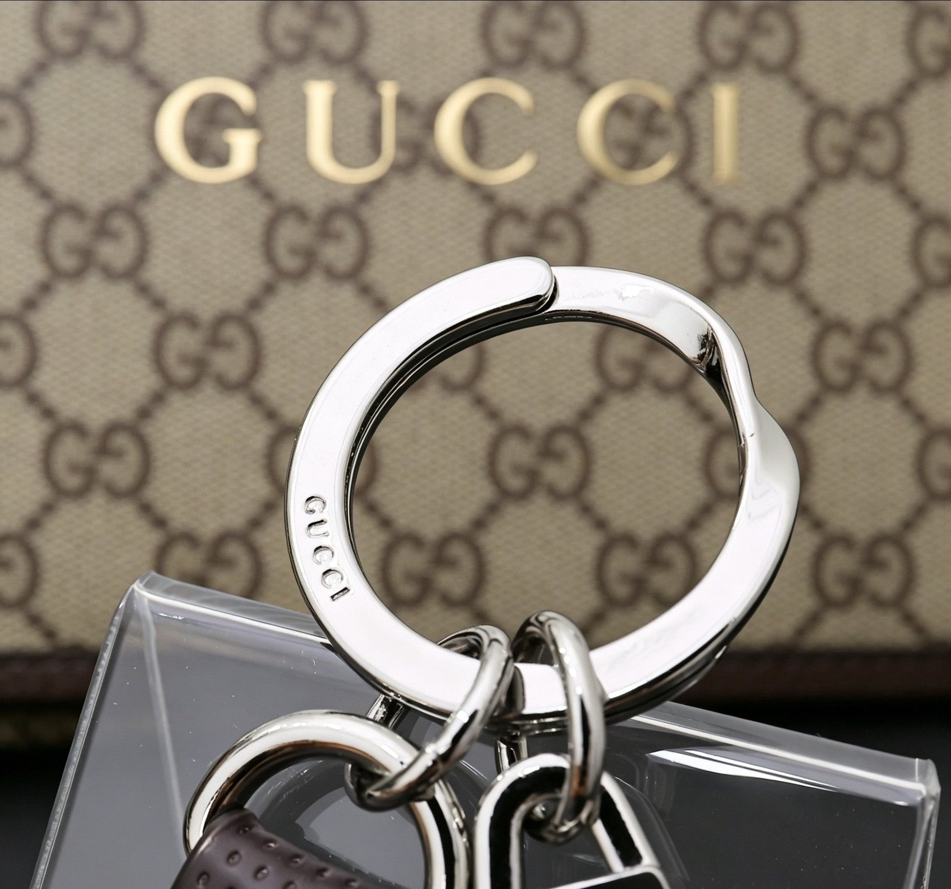 Gucci Leather Vintage Keychain