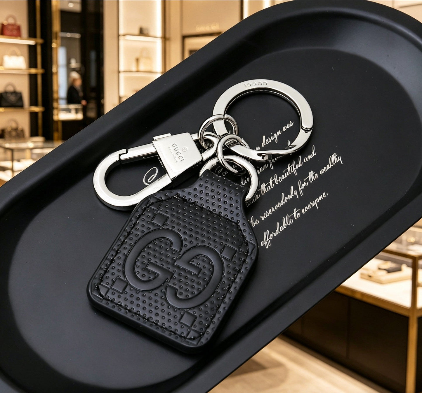 Gucci Leather Vintage Keychain