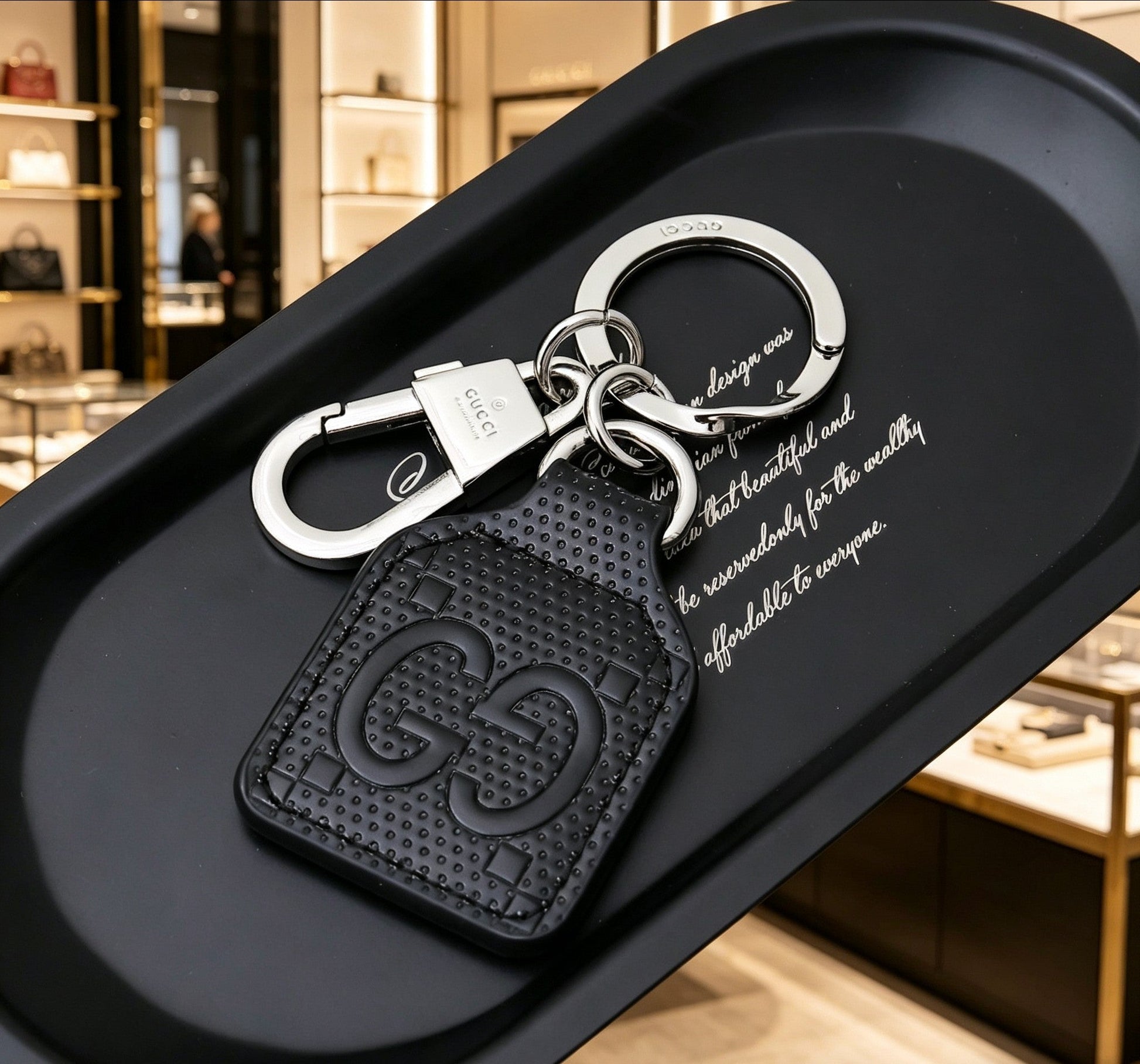 Gucci Leather Vintage Keychain