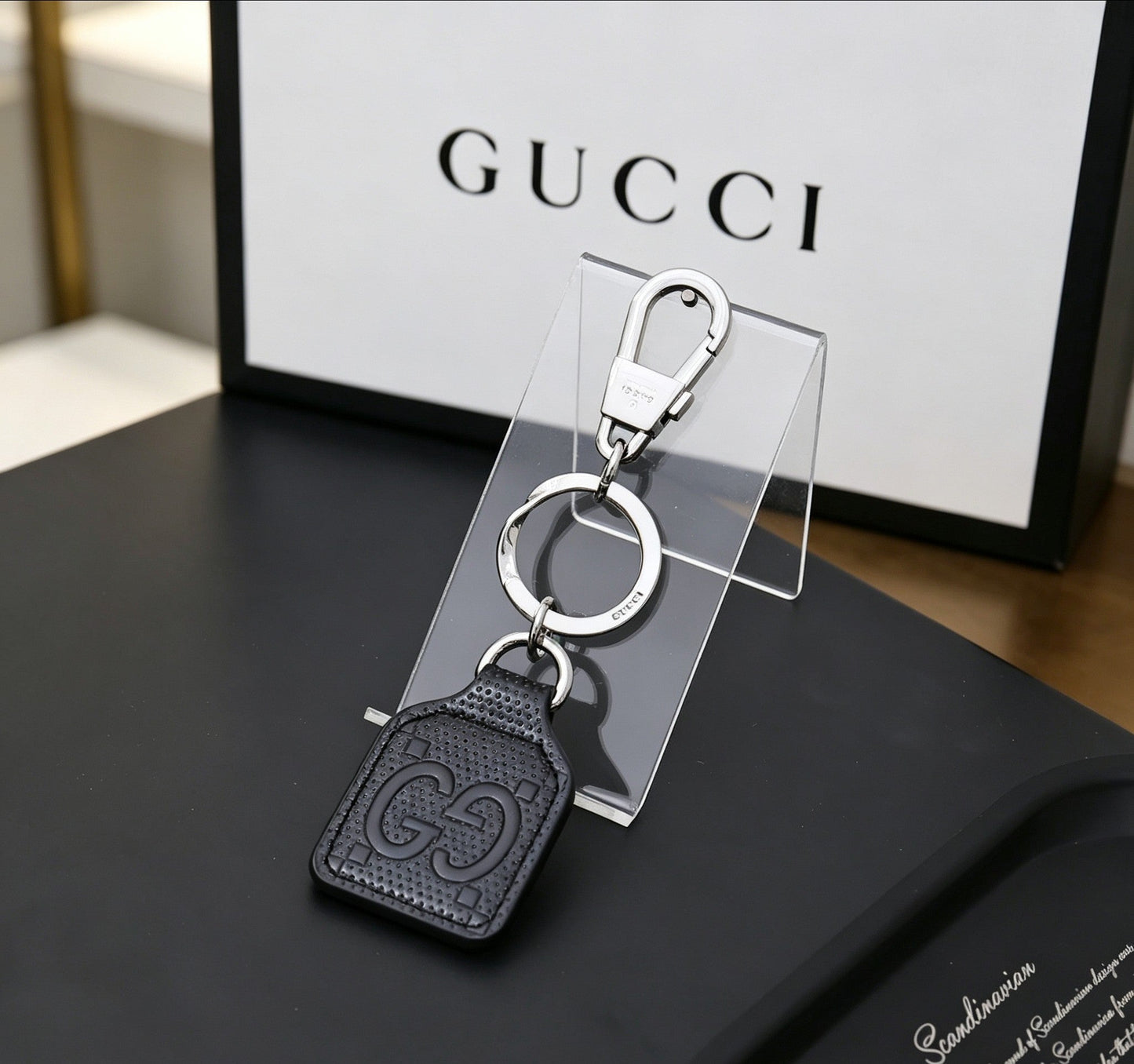 Gucci Leather Vintage Keychain