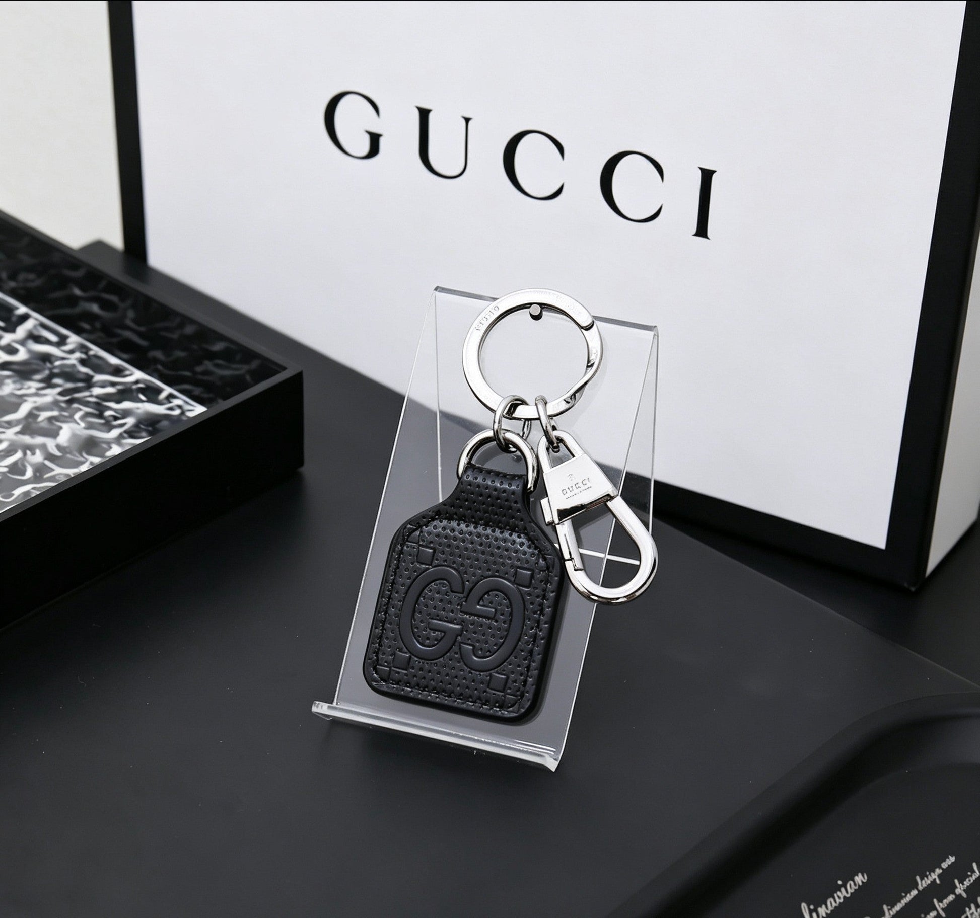 Gucci Leather Vintage Keychain