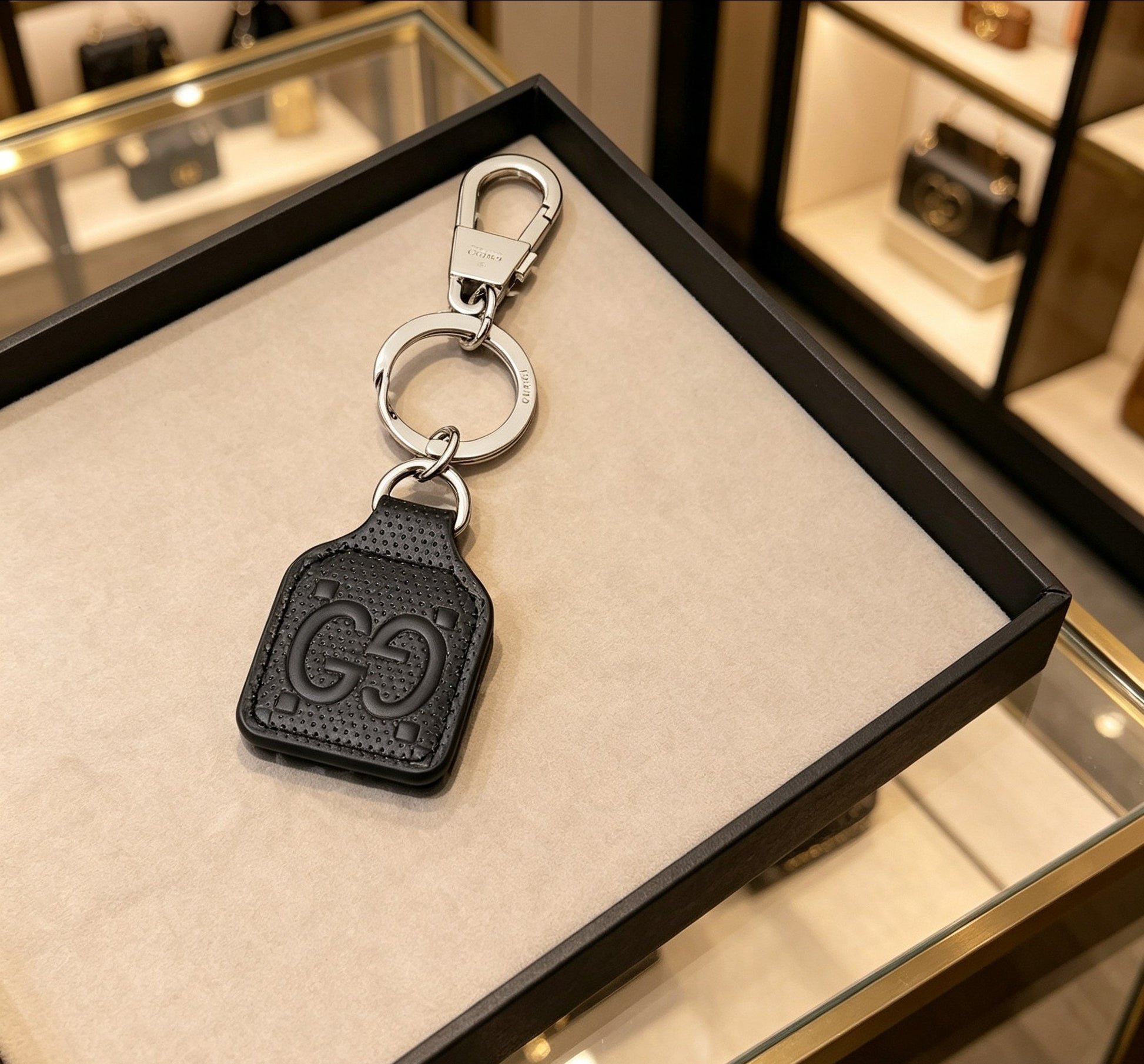Gucci Leather Vintage Keychain