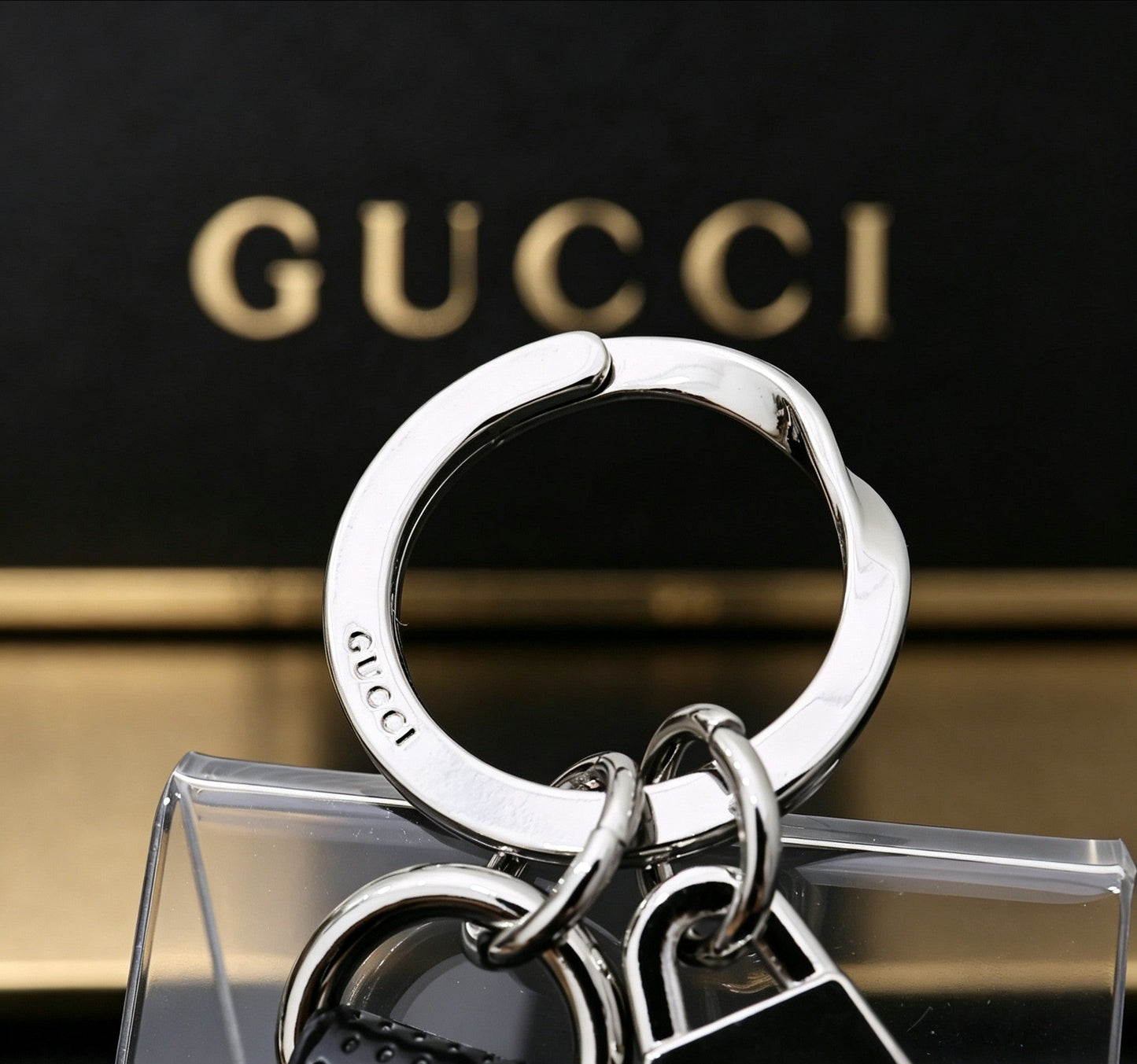 Gucci Leather Vintage Keychain