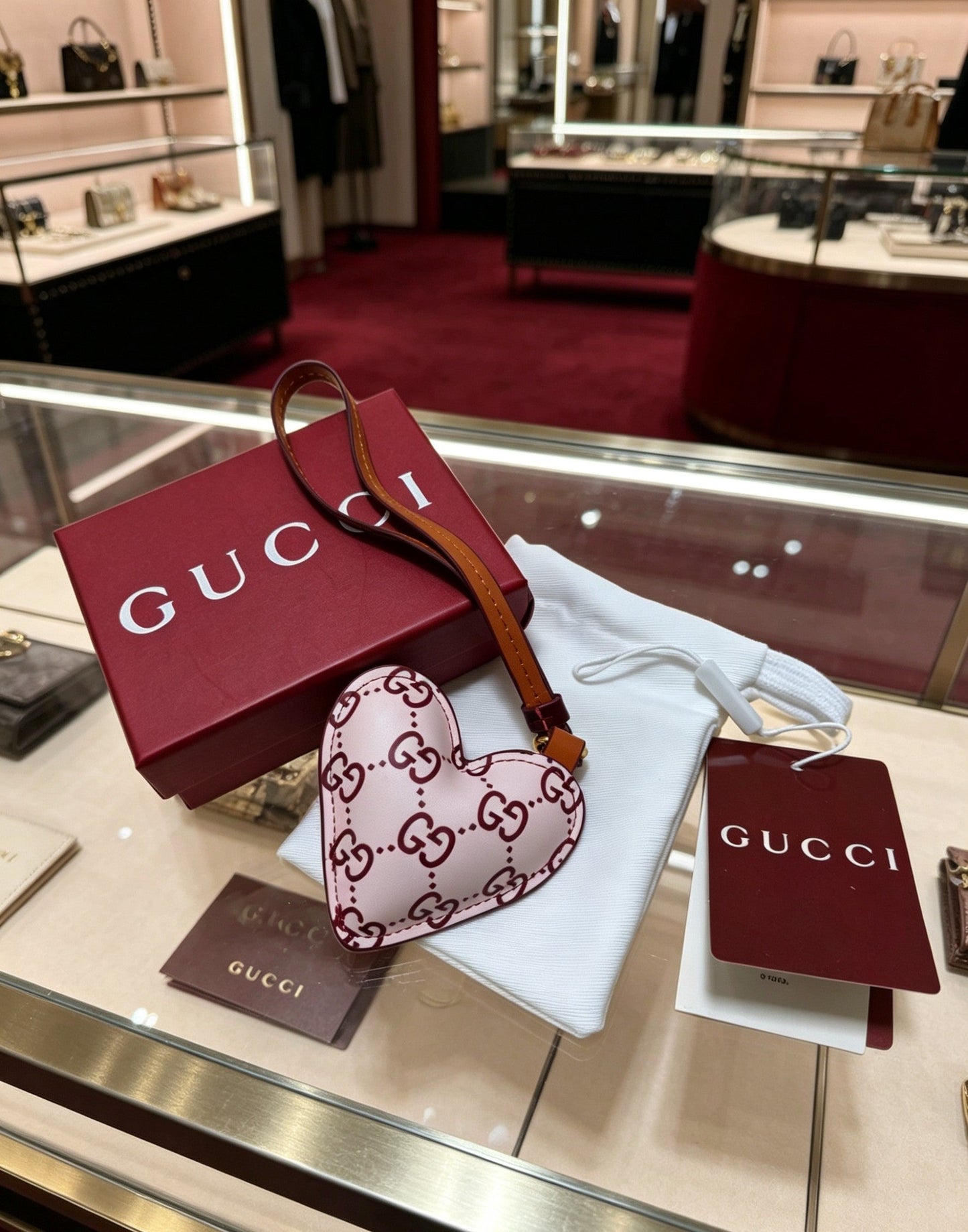 Gucci Leather Vintage Keychain