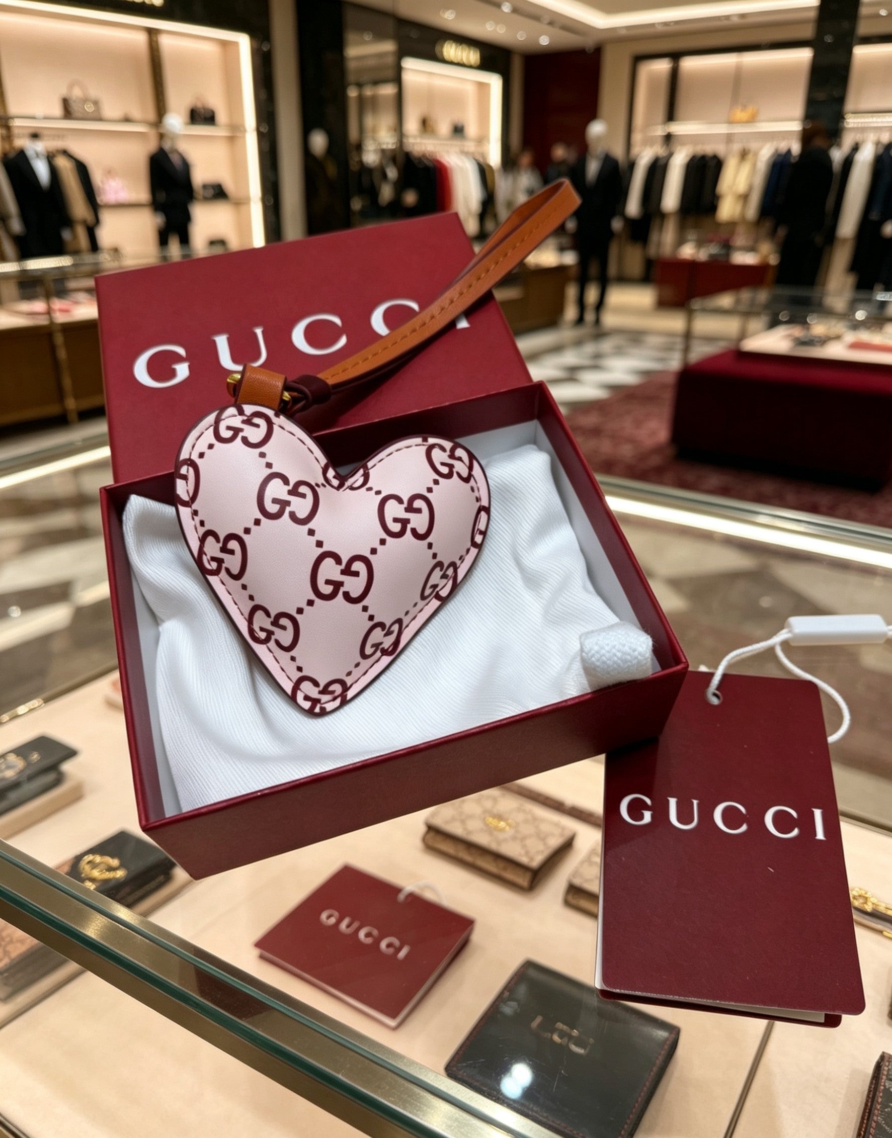 Gucci Leather Vintage Keychain