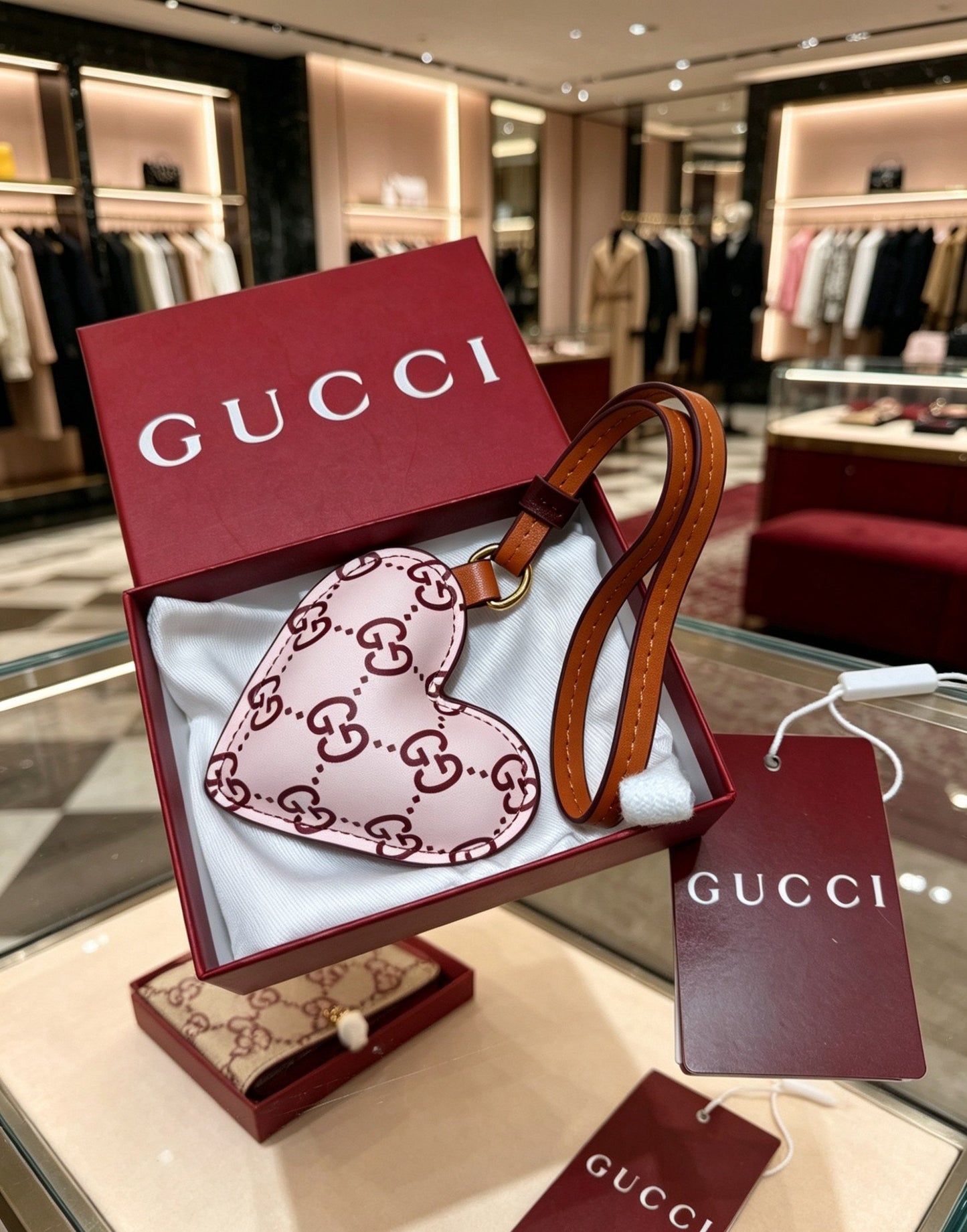 Gucci Leather Vintage Keychain