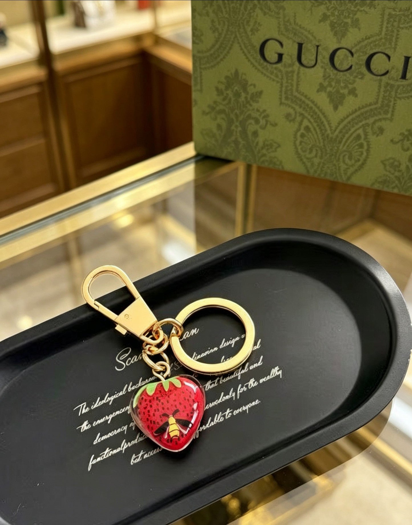 Gucci Gold-Plated Resin Pendant