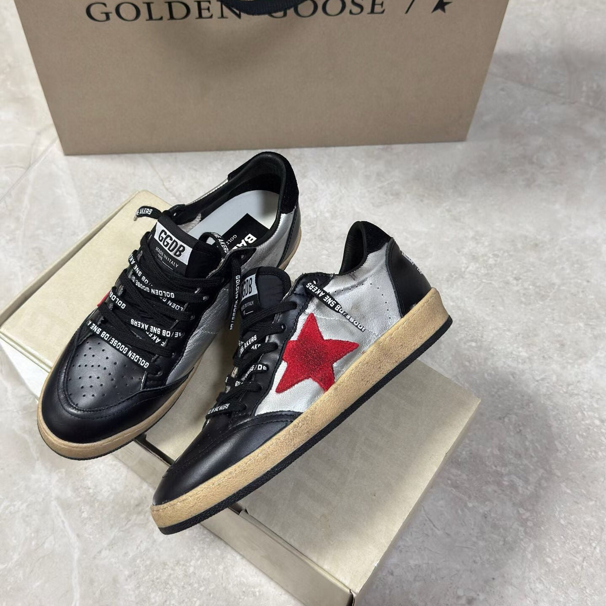 Golden Goose Vintage Distressed Sneakers #103