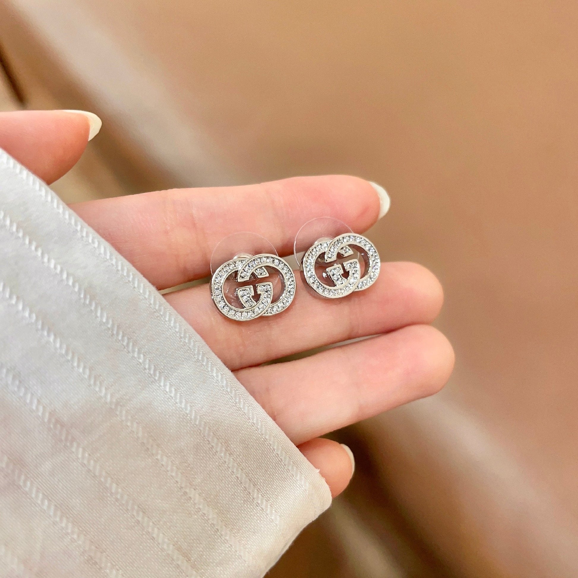 Gucci 925 Silver Brass Earrings