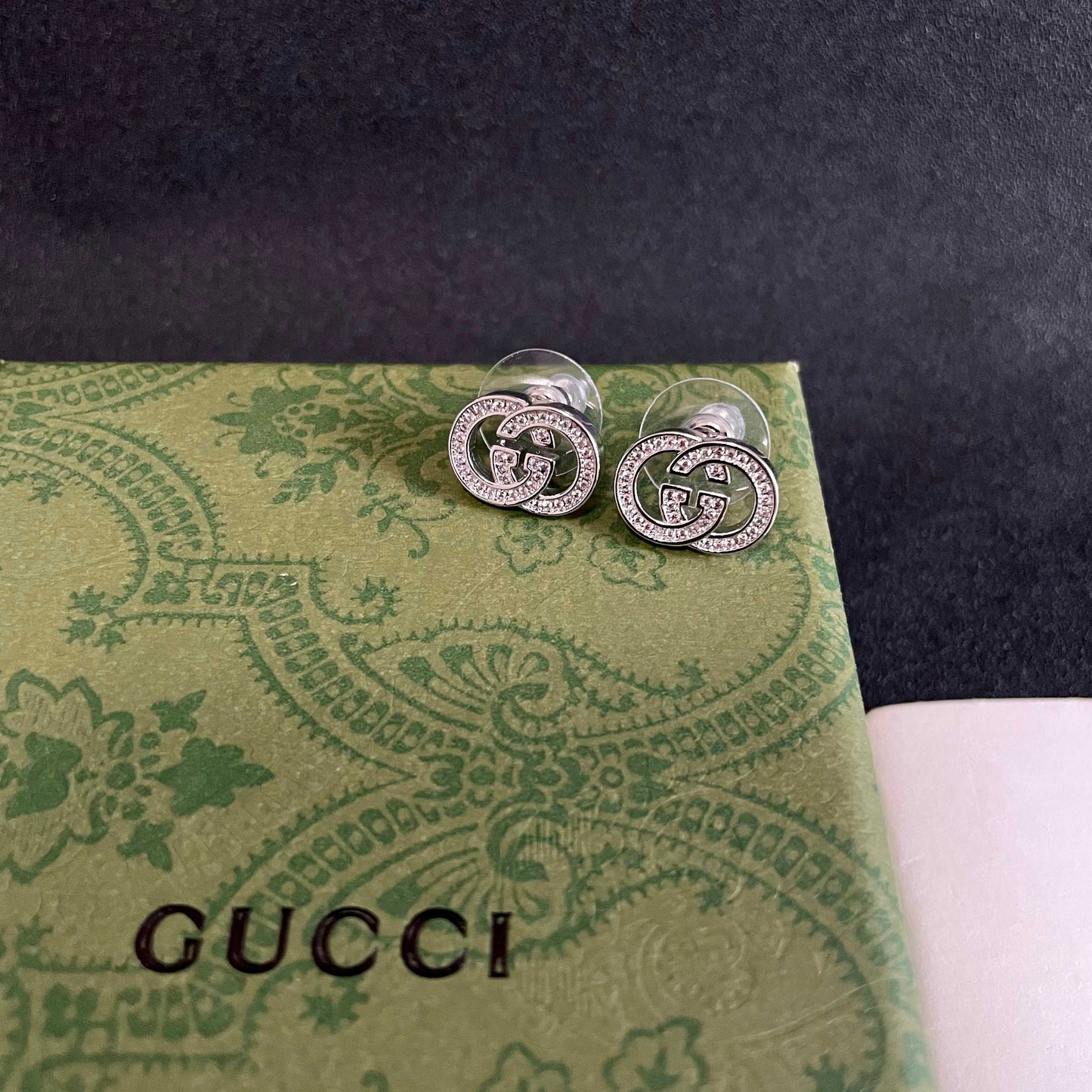 Gucci 925 Silver Brass Earrings