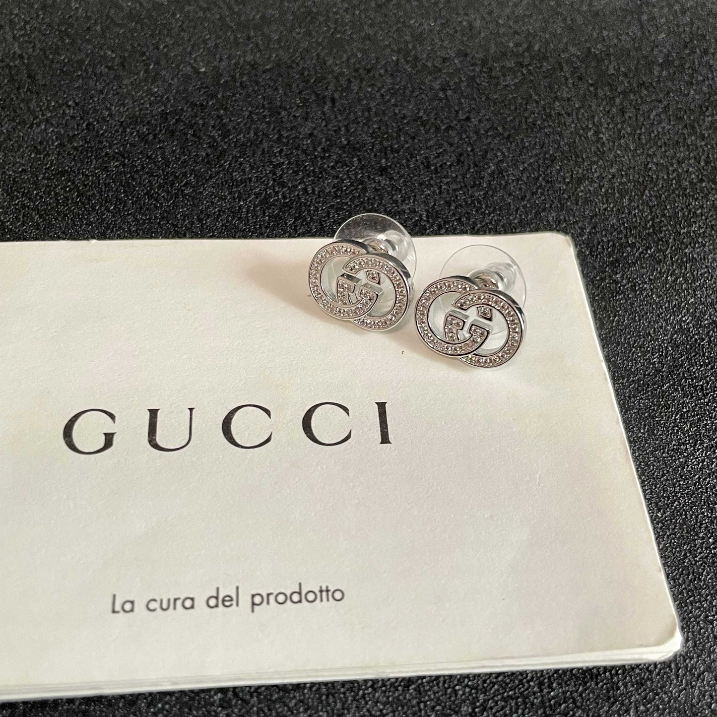 Gucci 925 Silver Brass Earrings