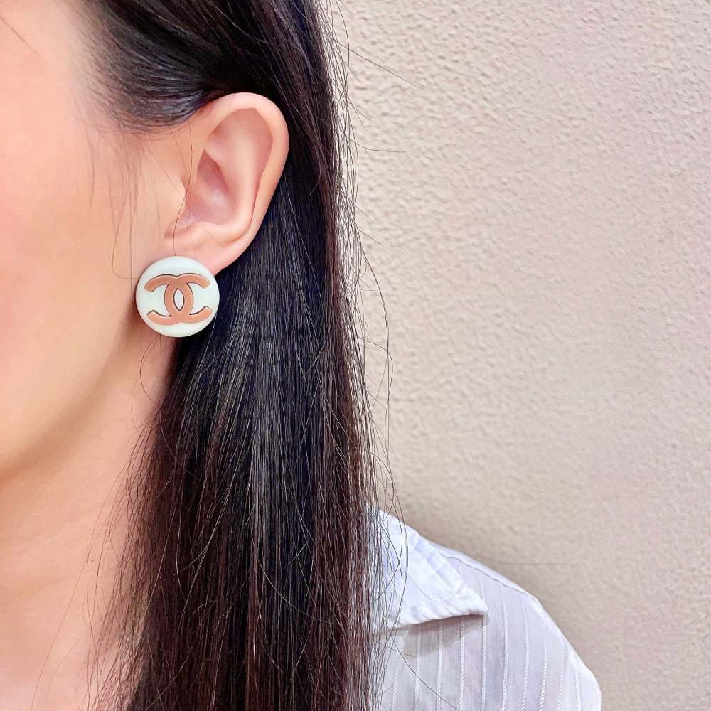 Chanel Vintage Double C Earrings