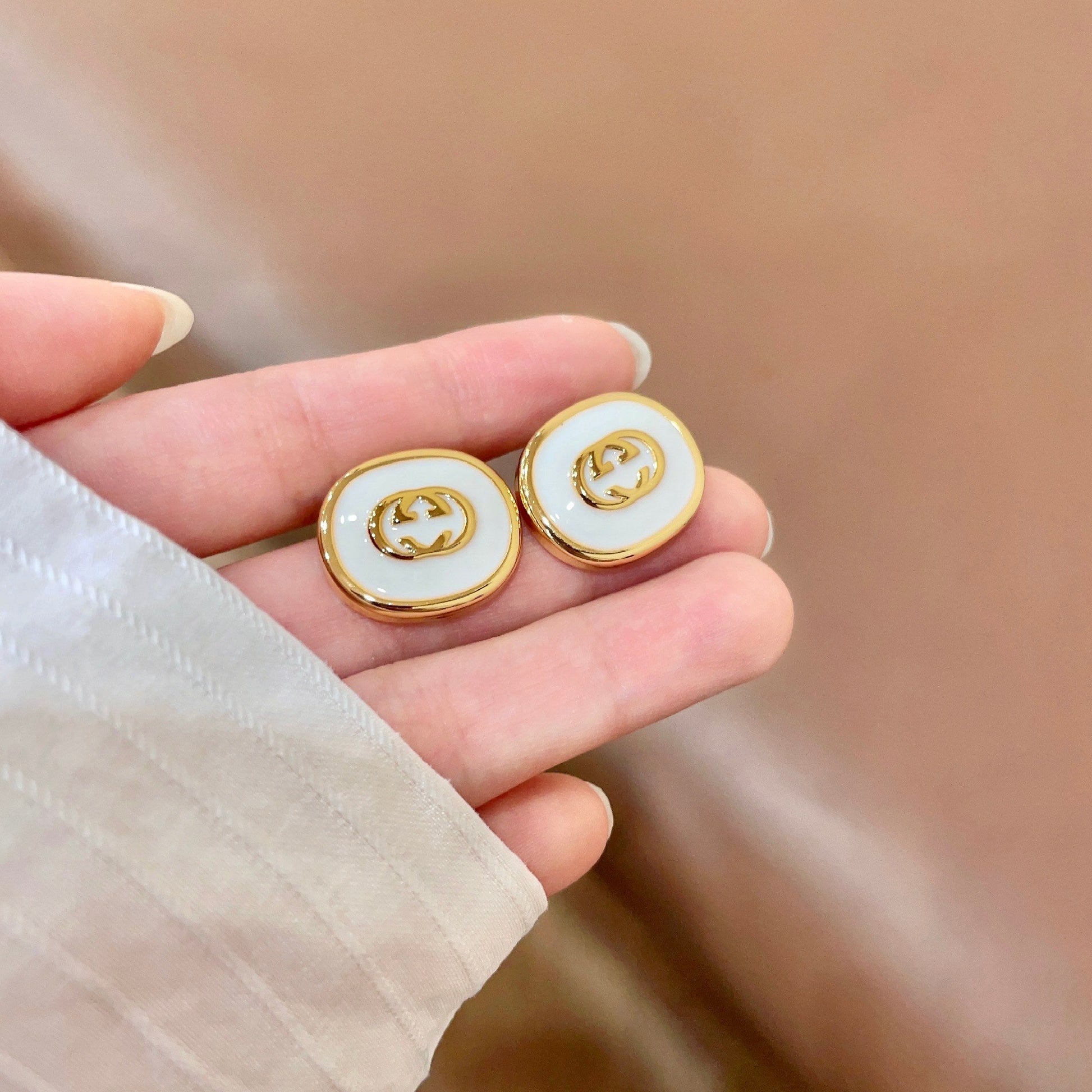 Gucci 925 Silver Brass Earrings